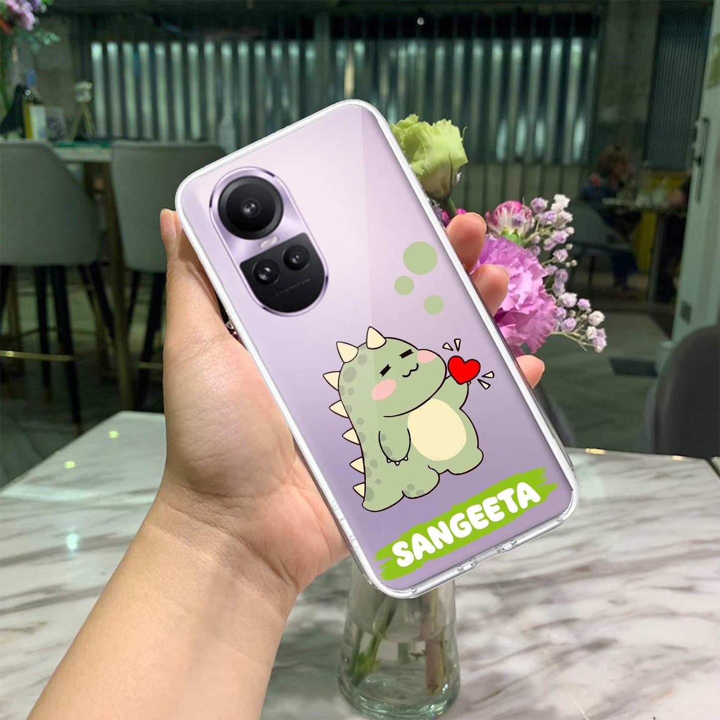 Mini Dino Customize Transparent Silicon Case For Oppo