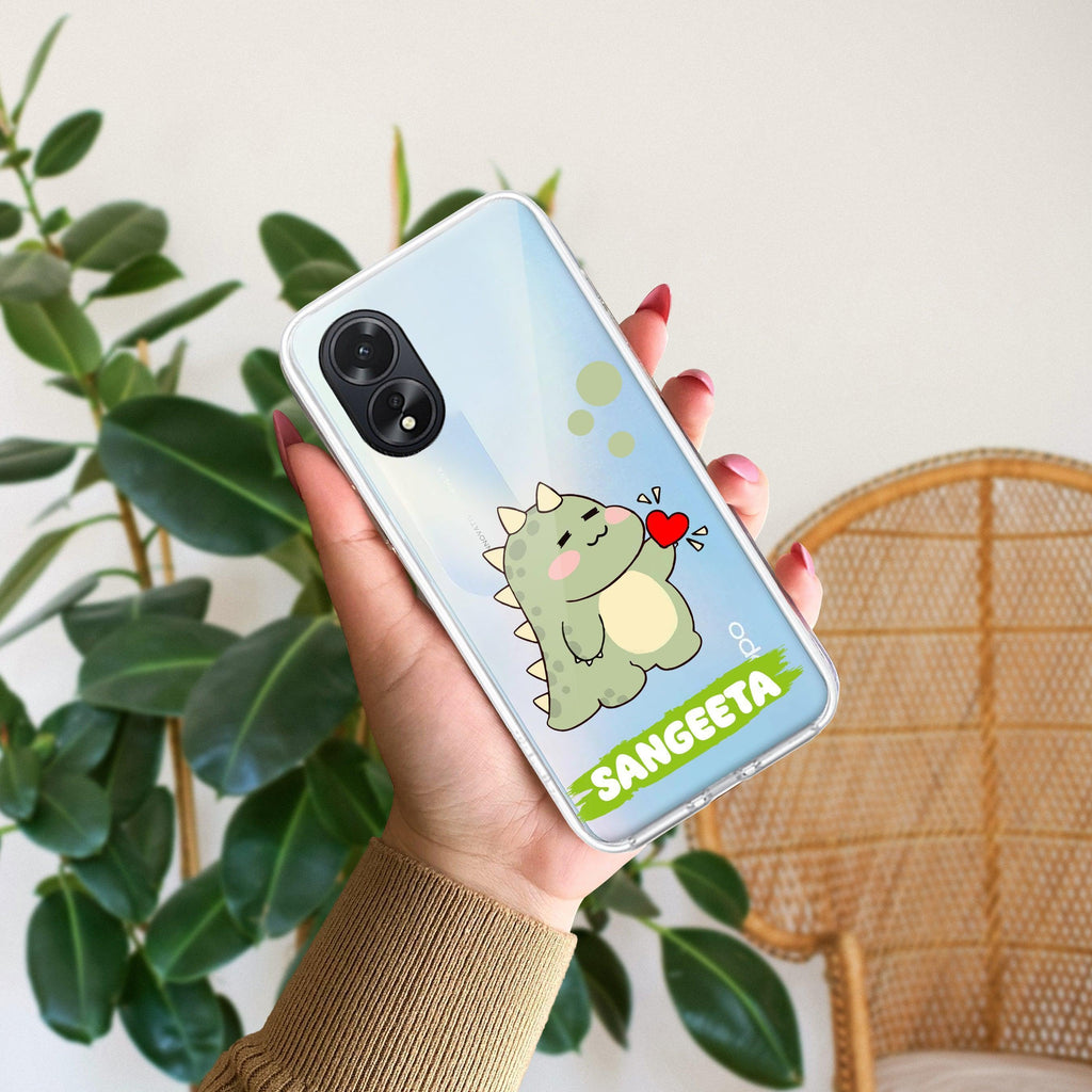 Mini Dino Customize Anti Yellow Case For Oppo A17