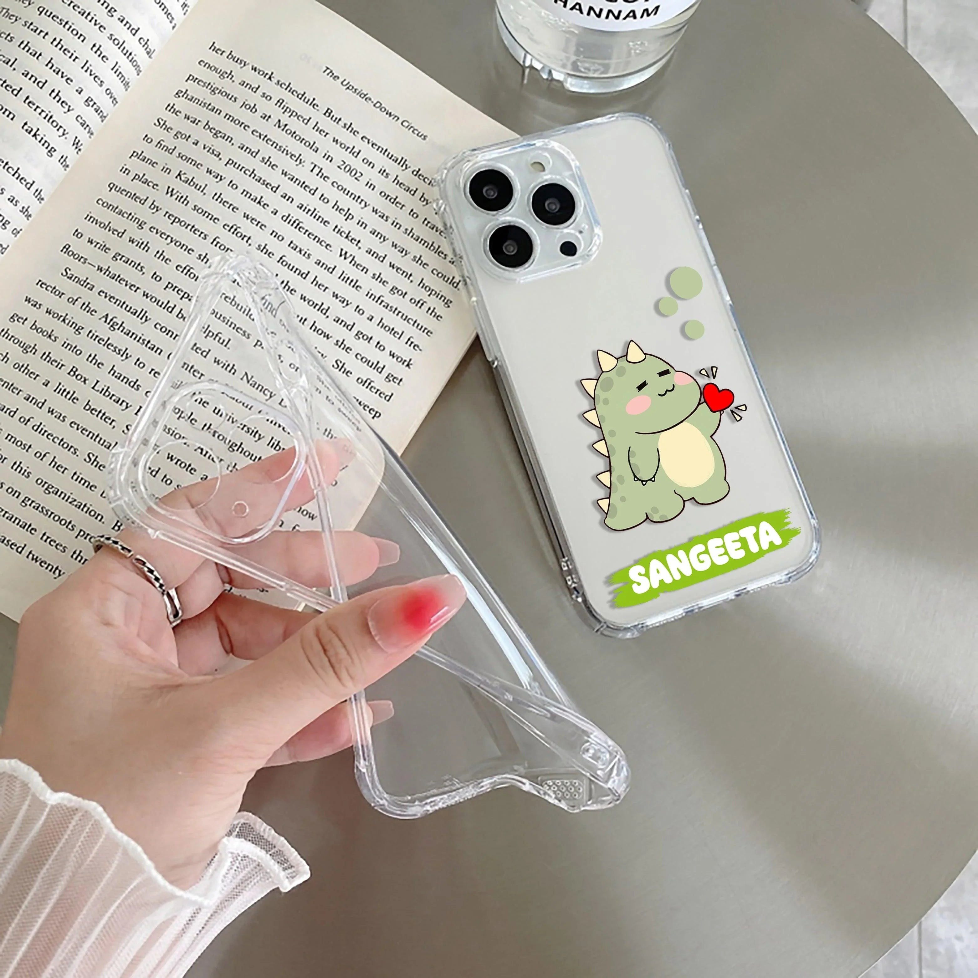 Mini Dino Customize Transparent Silicon Case For Oppo Reno 12 Pro 5G