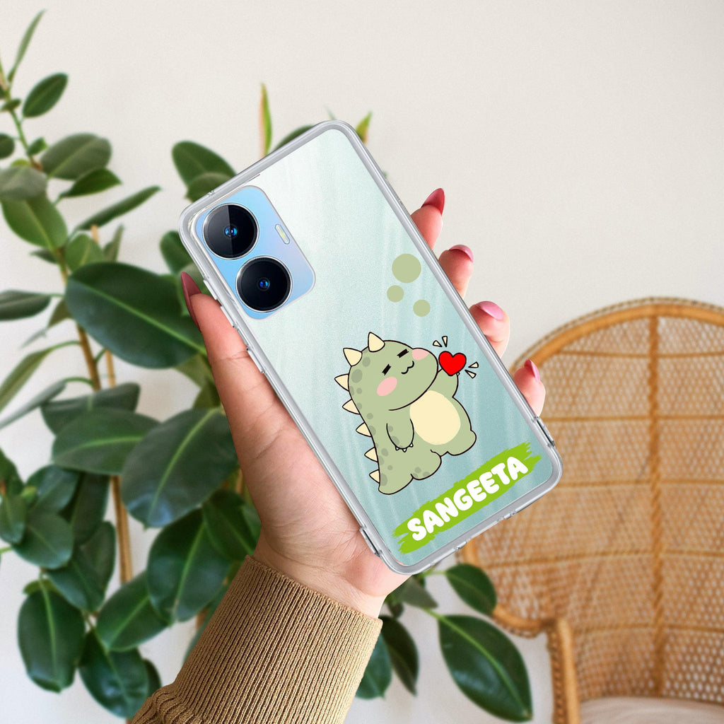 Mini Dino Customize Anti Yelllow Case For Realme C55