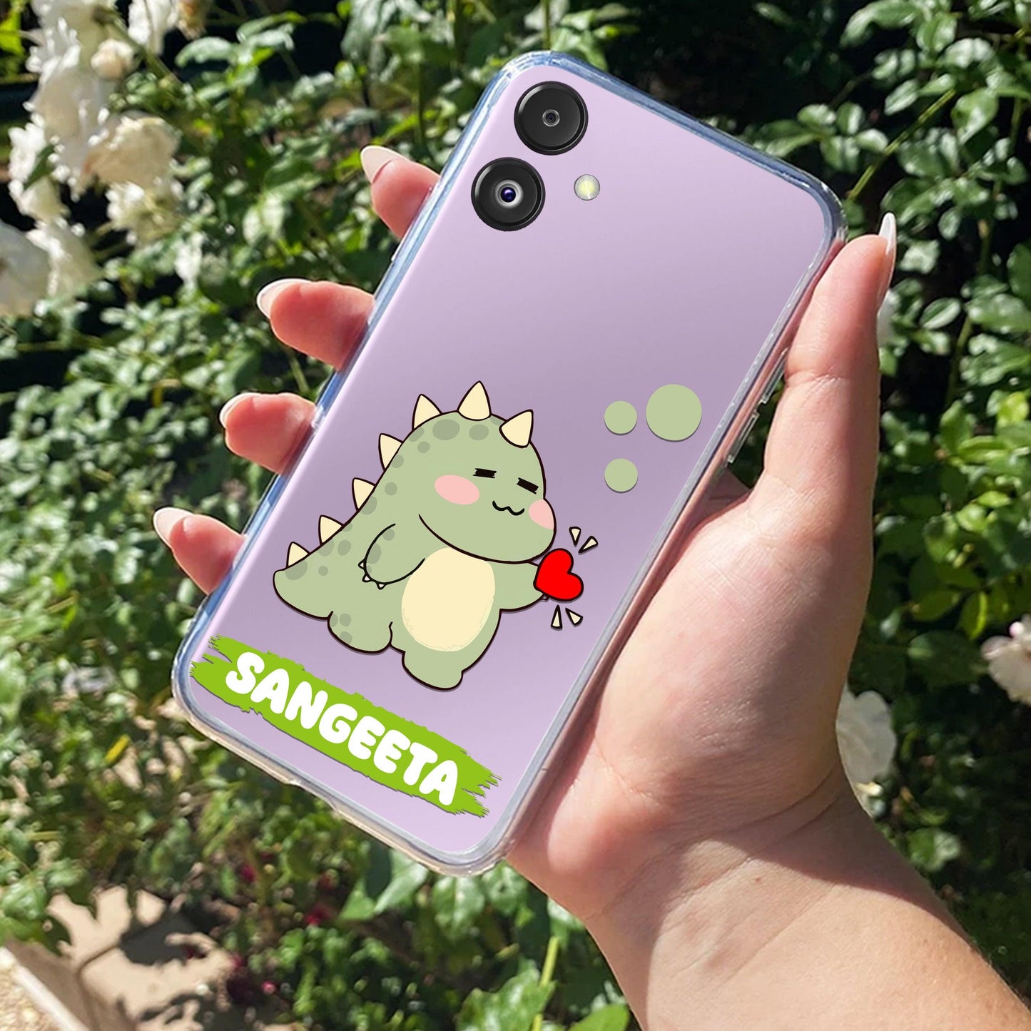 Mini Dino Customize Transparent Silicon Case For Samsung