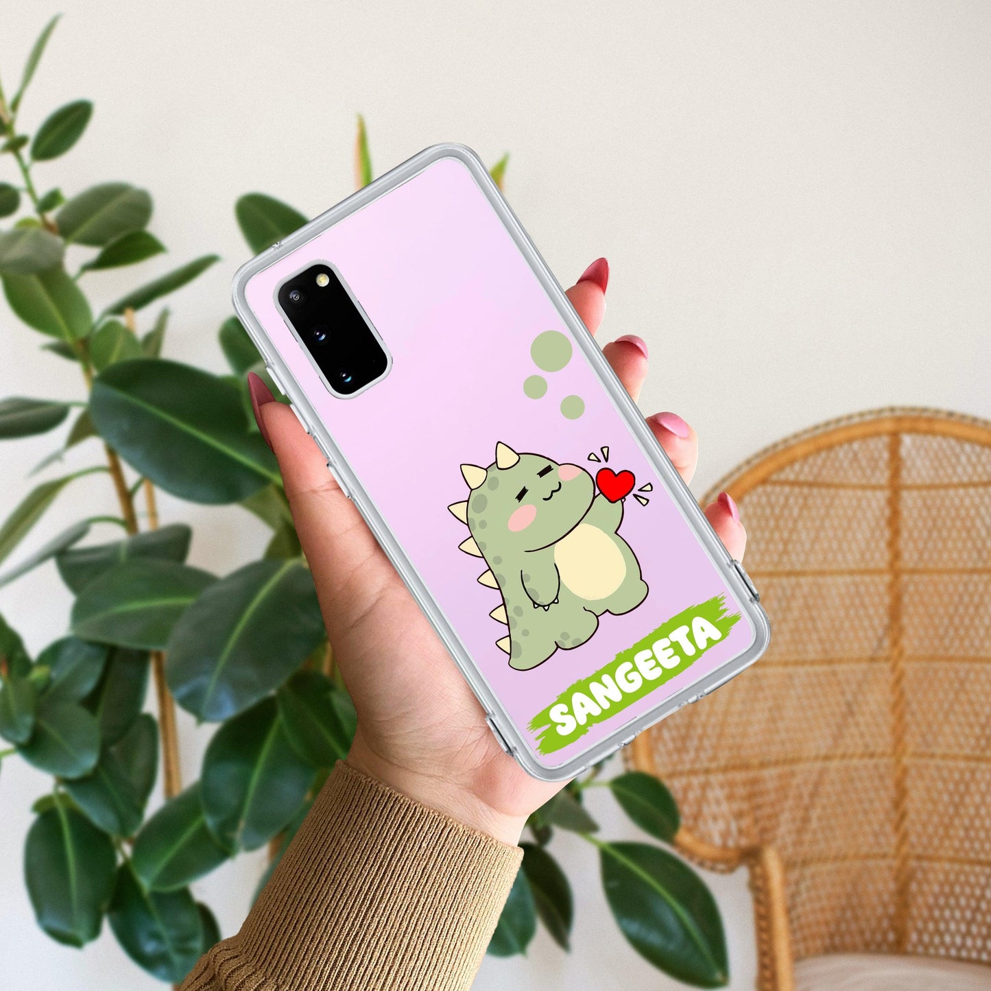 Mini Dino Customize Transparent Silicon Case For Samsung