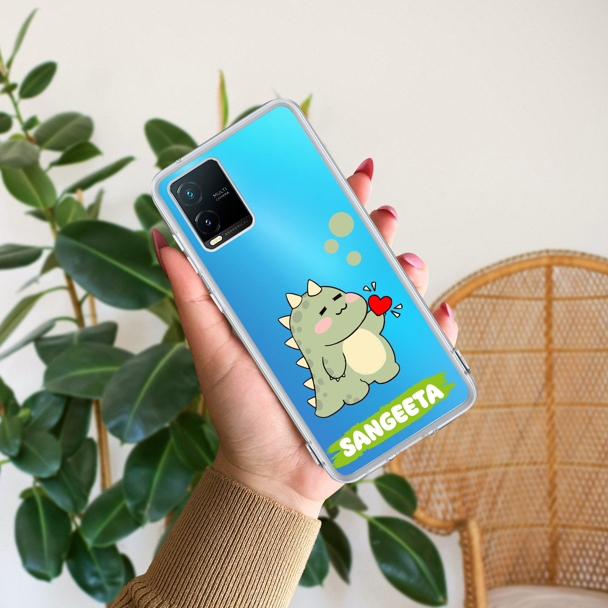 Mini Dino Customize Transparent Silicon Case For Vivo ShopOnCliQ