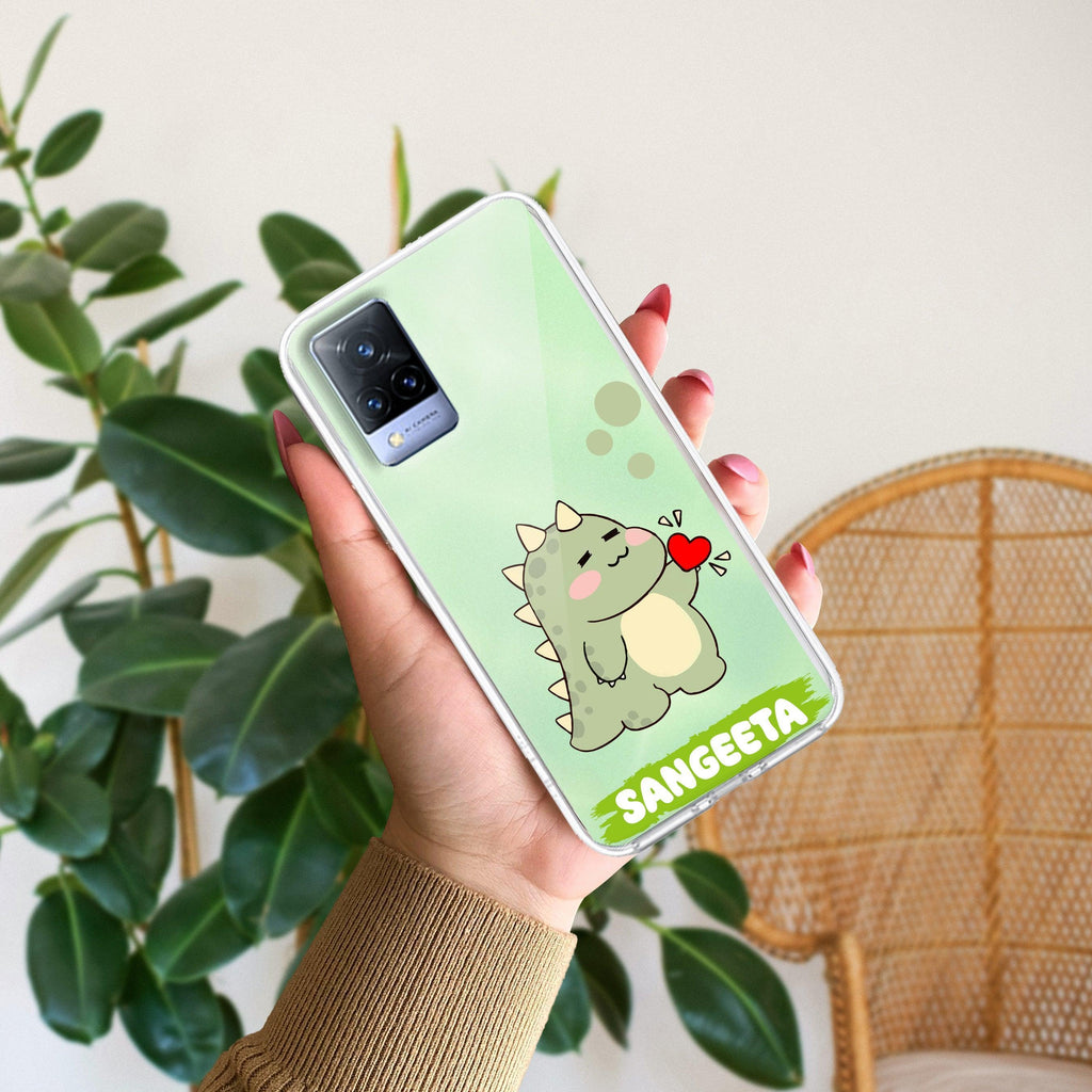 Mini Dino Customize Transparent Silicon Case For Vivo T4 Ultra 5G