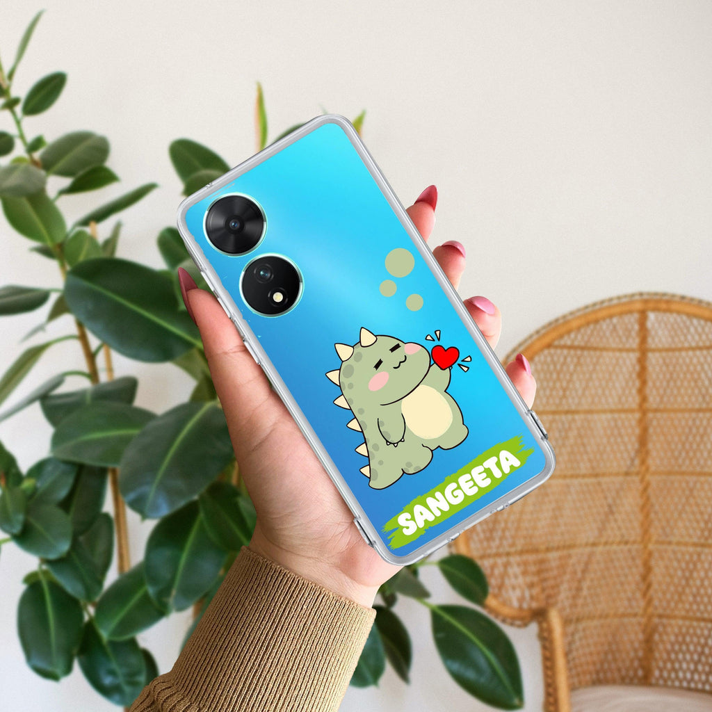 Mini Dino Customize Transparent Silicon Case For Vivo V29E 5G