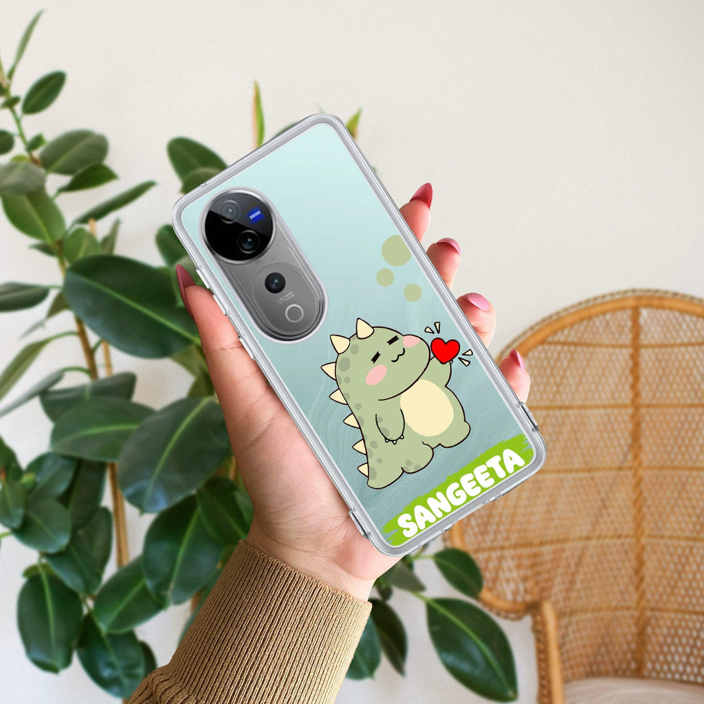 Mini Dino Customize Transparent Silicon Case For Vivo V30e 5G