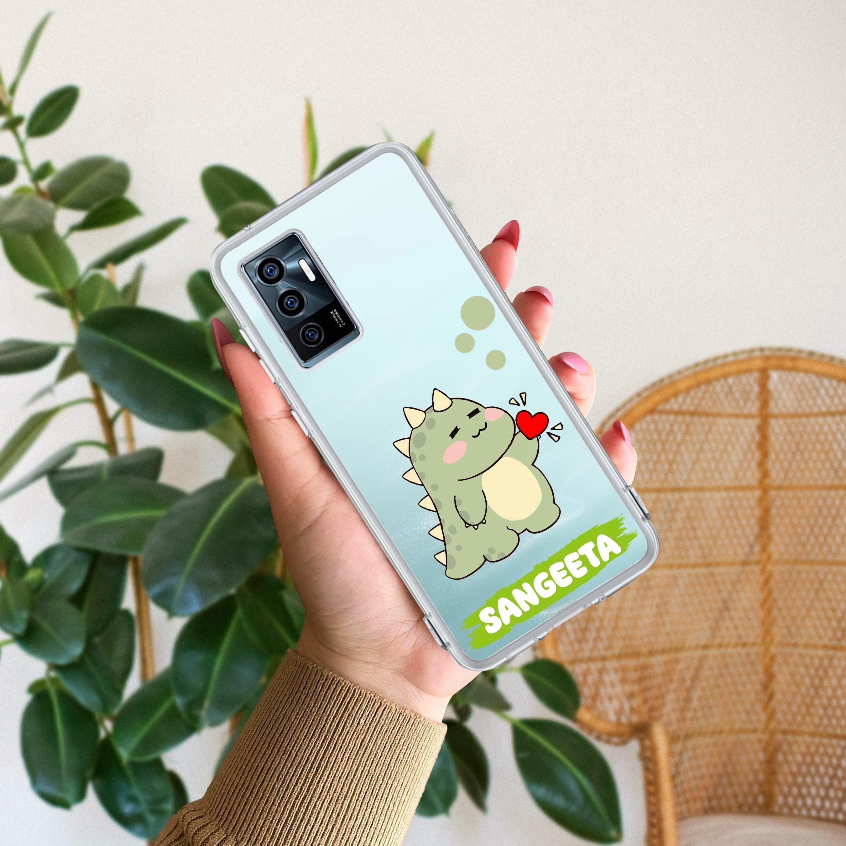 Mini Dino Customize Transparent Silicon Case For Vivo T2 Pro 5G