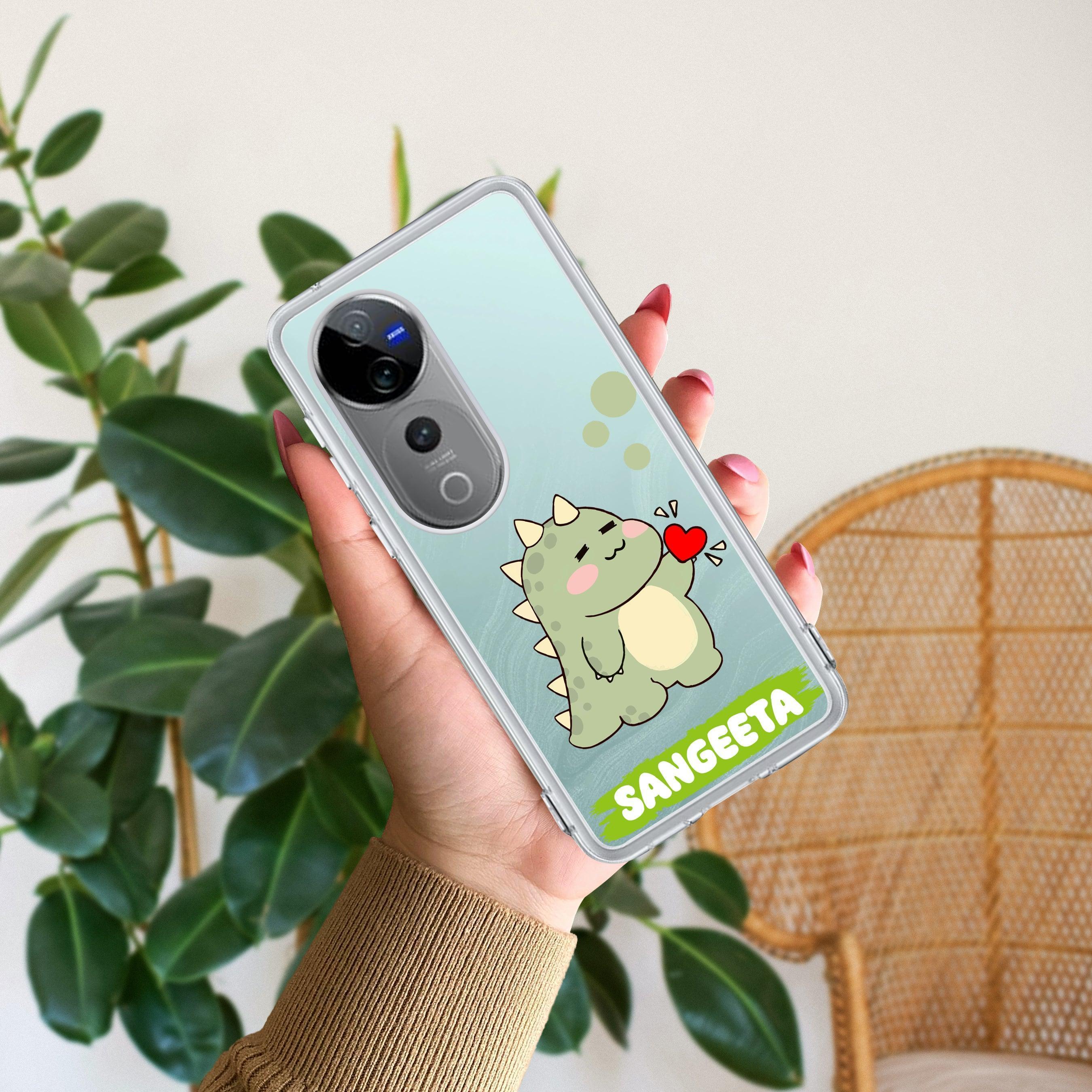 Mini Dino Customize Transparent Silicon Case For Vivo T1 5G