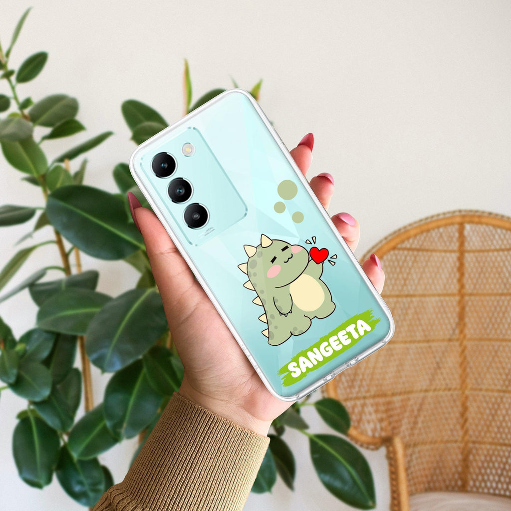 Mini Dino Customize Transparent Silicon Case For Vivo Y200 5G