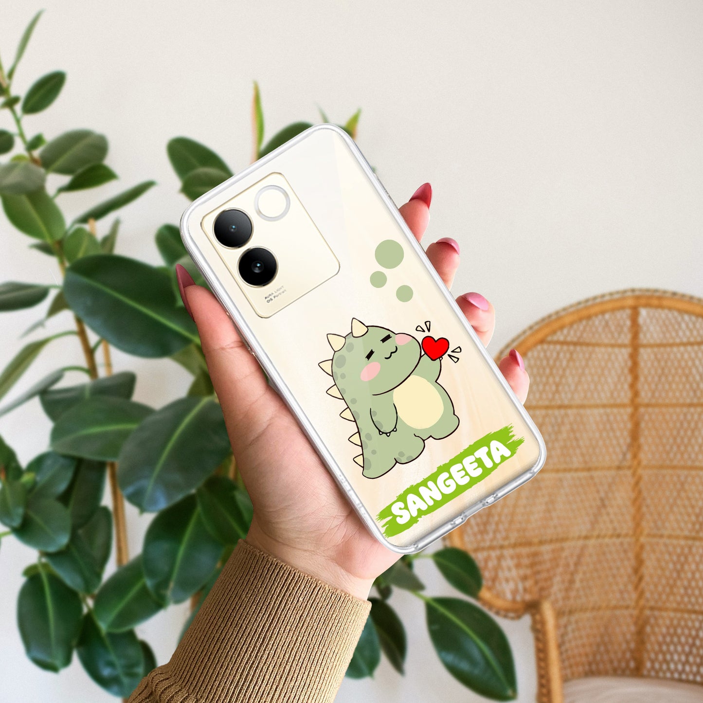 Mini Dino Customize Transparent Silicon Case For Vivo ShopOnCliQ