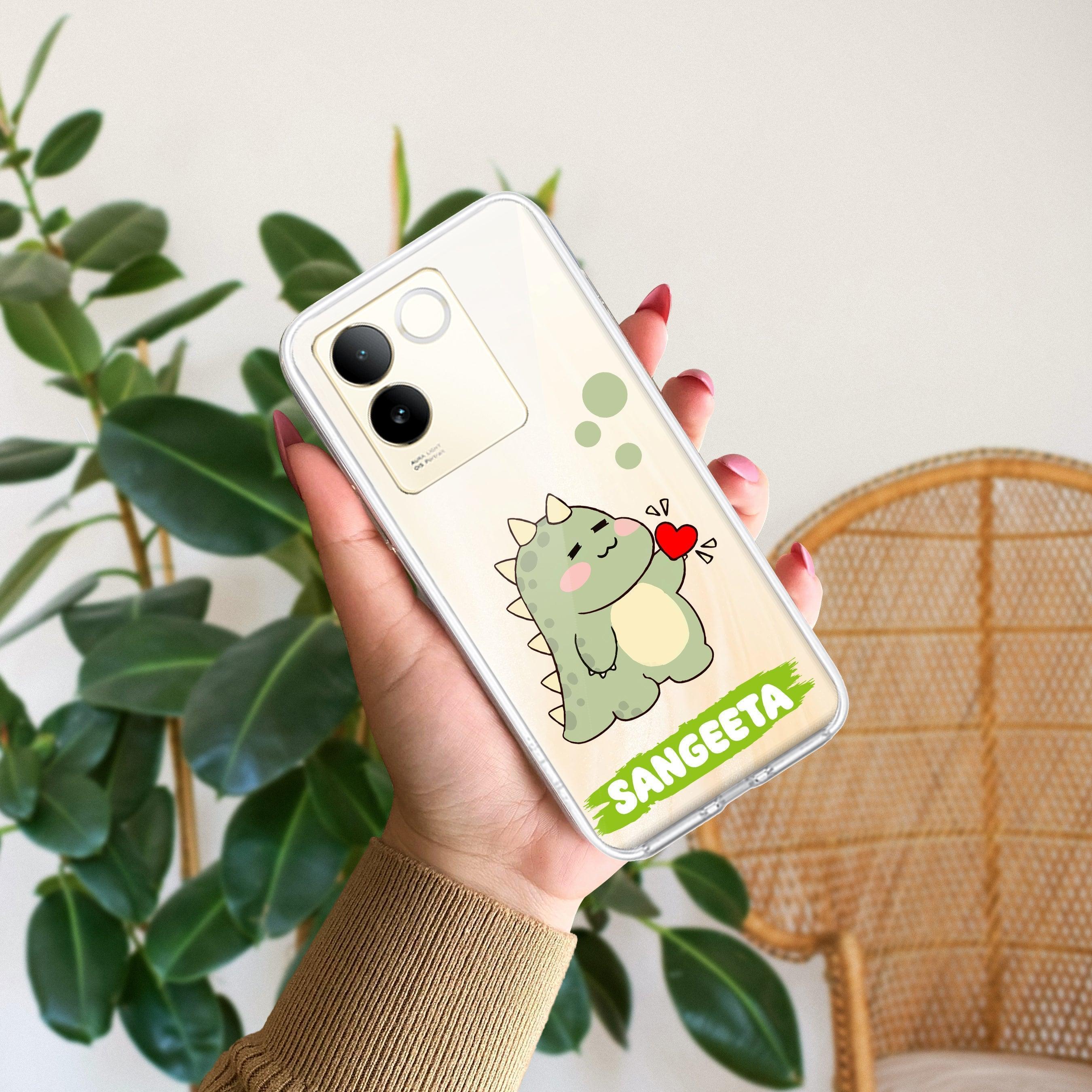 Mini Dino Customize Transparent Silicon Case For Vivo X60 Pro