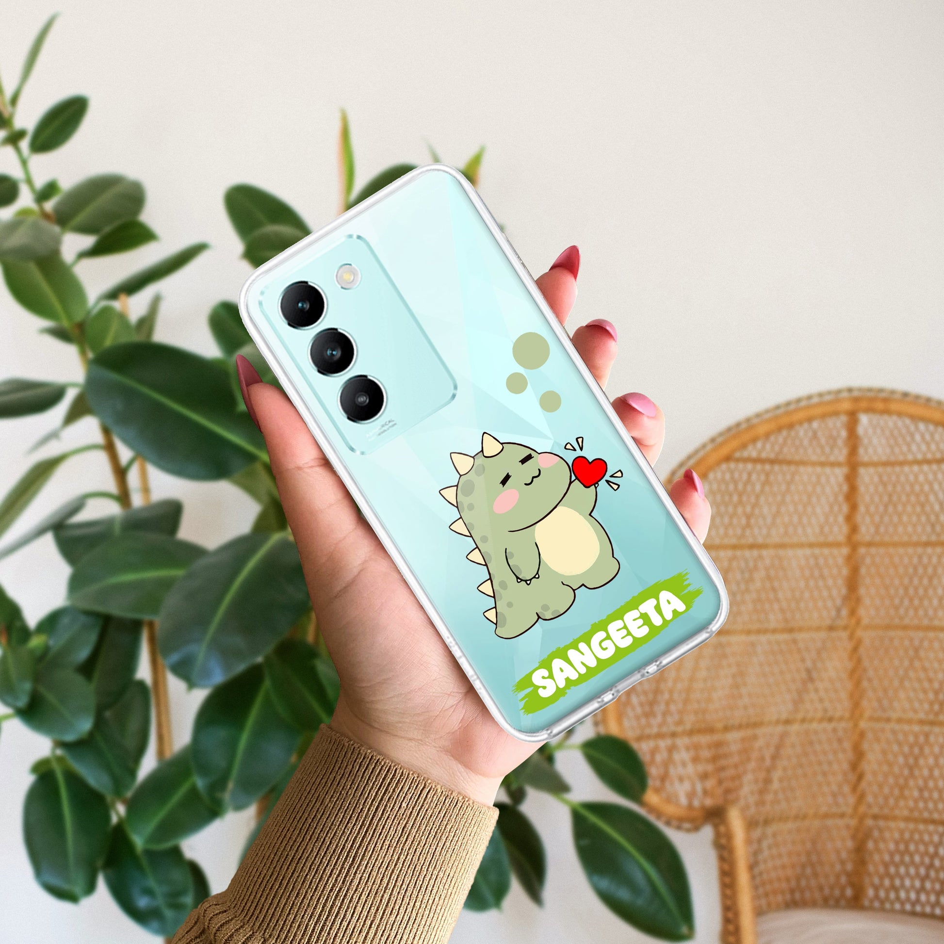 Mini Dino Customize Transparent Silicon Case For Vivo ShopOnCliQ