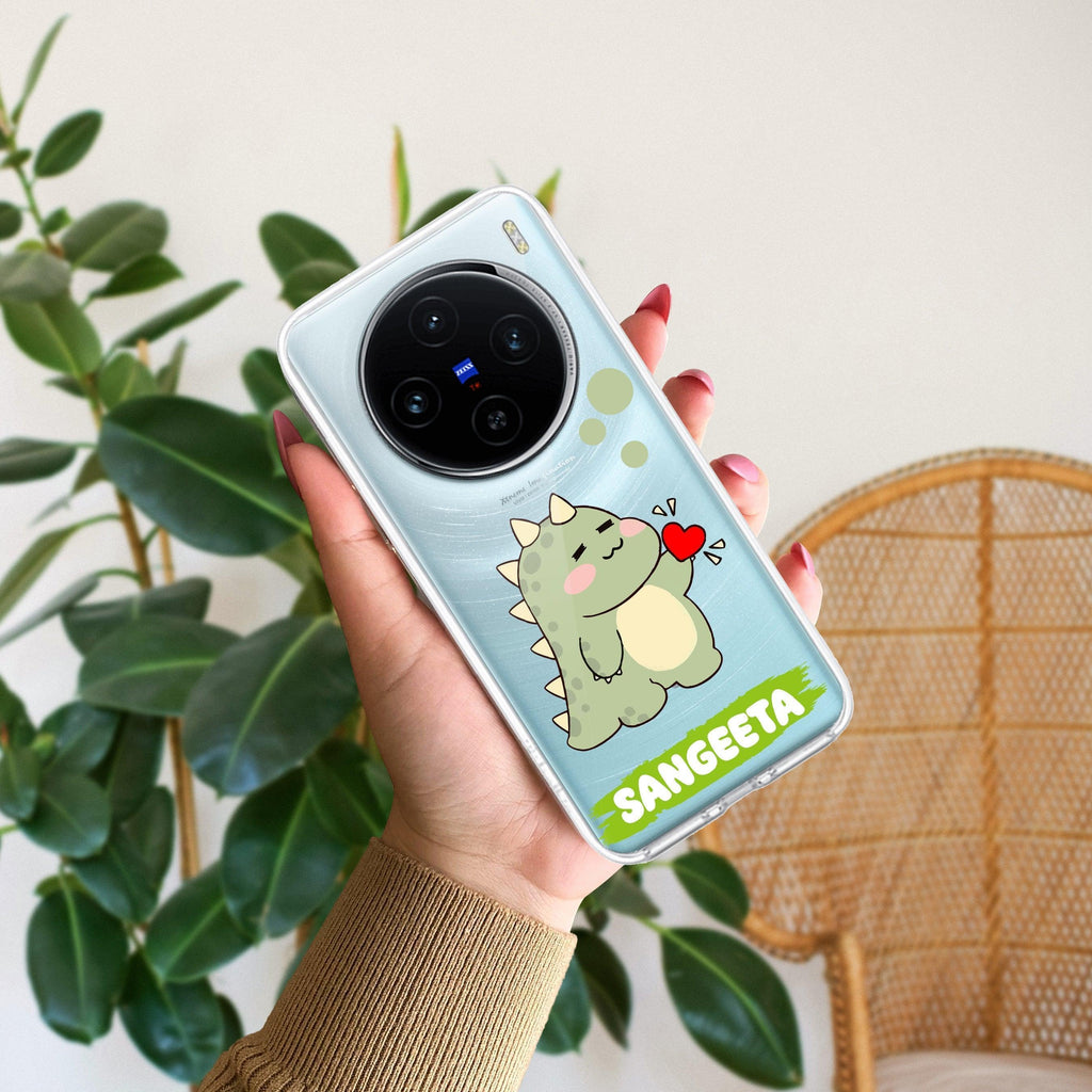 Mini Dino Customize Transparent Silicon Case For Vivo X100 5G