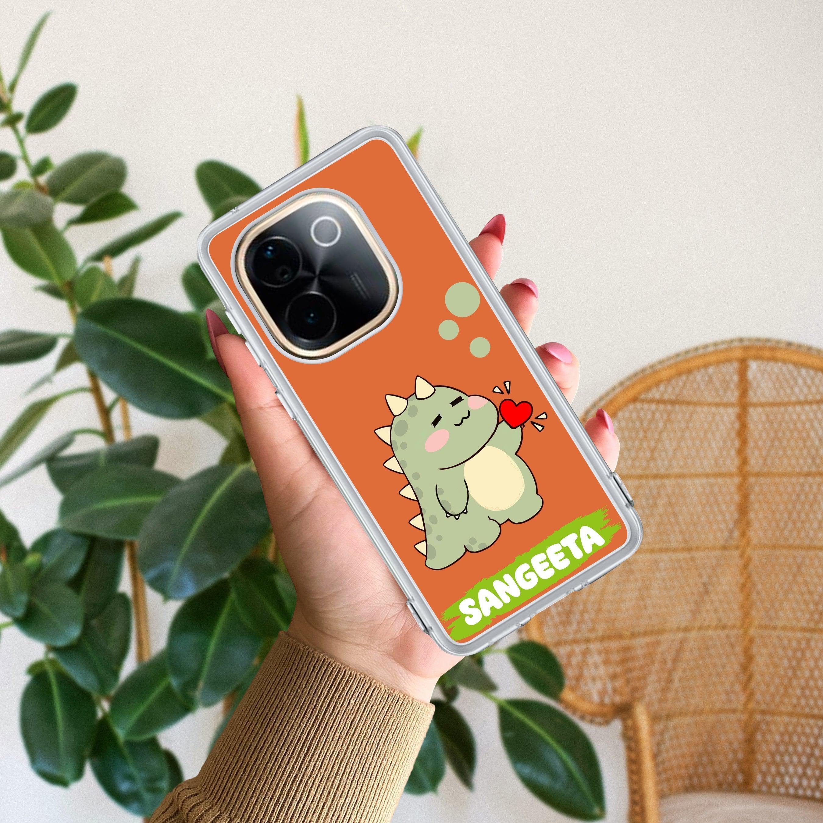 Mini Dino Customize Transparent Silicon Case For Vivo Y100 5G /  Vivo Y100A 5G