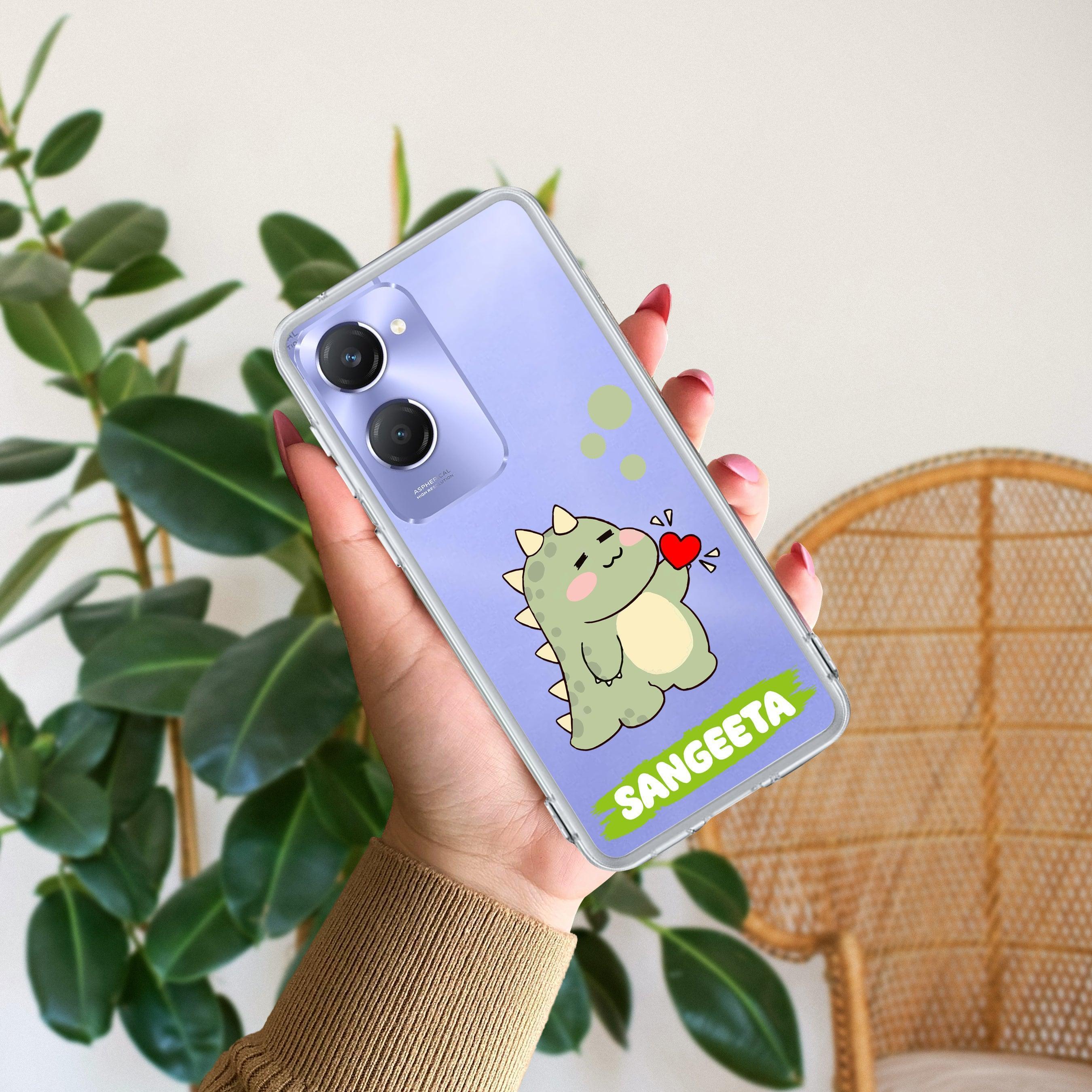 Mini Dino Customize Transparent Silicon Case For Vivo T1 44W