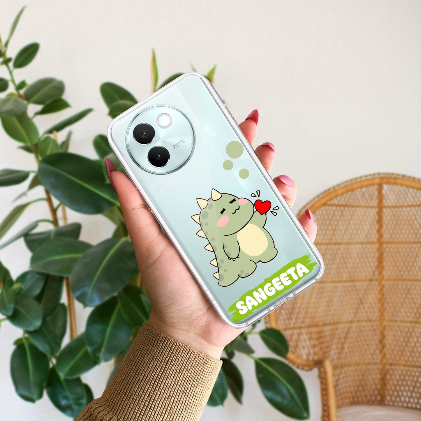 Mini Dino Customize Transparent Silicon Case For Vivo ShopOnCliQ