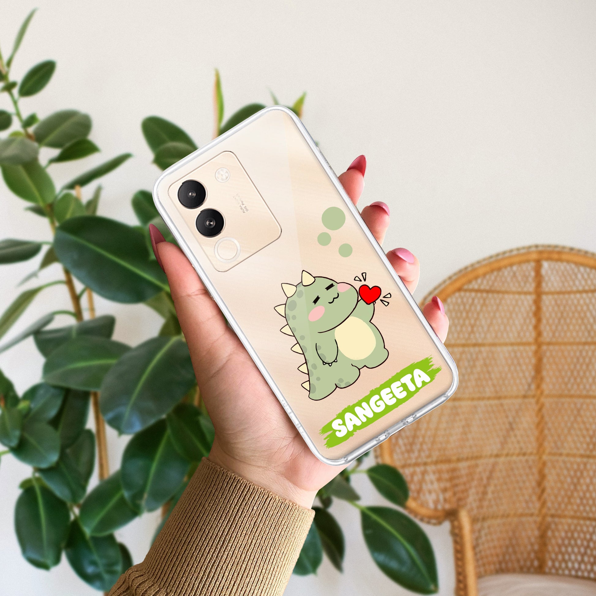 Mini Dino Customize Transparent Silicon Case For Vivo ShopOnCliQ