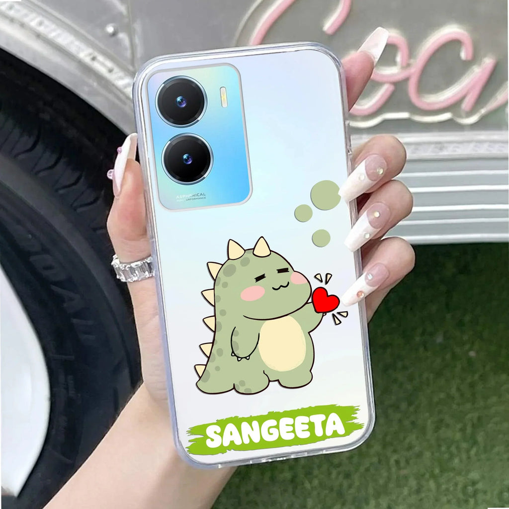 Mini Dino Customize Transparent Silicon Case For Vivo T2 5G