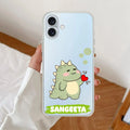 Mini Dino  Customize Transparent Silicon Case For iPhone 16