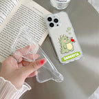 Mini Dino  Customize Transparent Silicon Case For iPhone 15 Pro