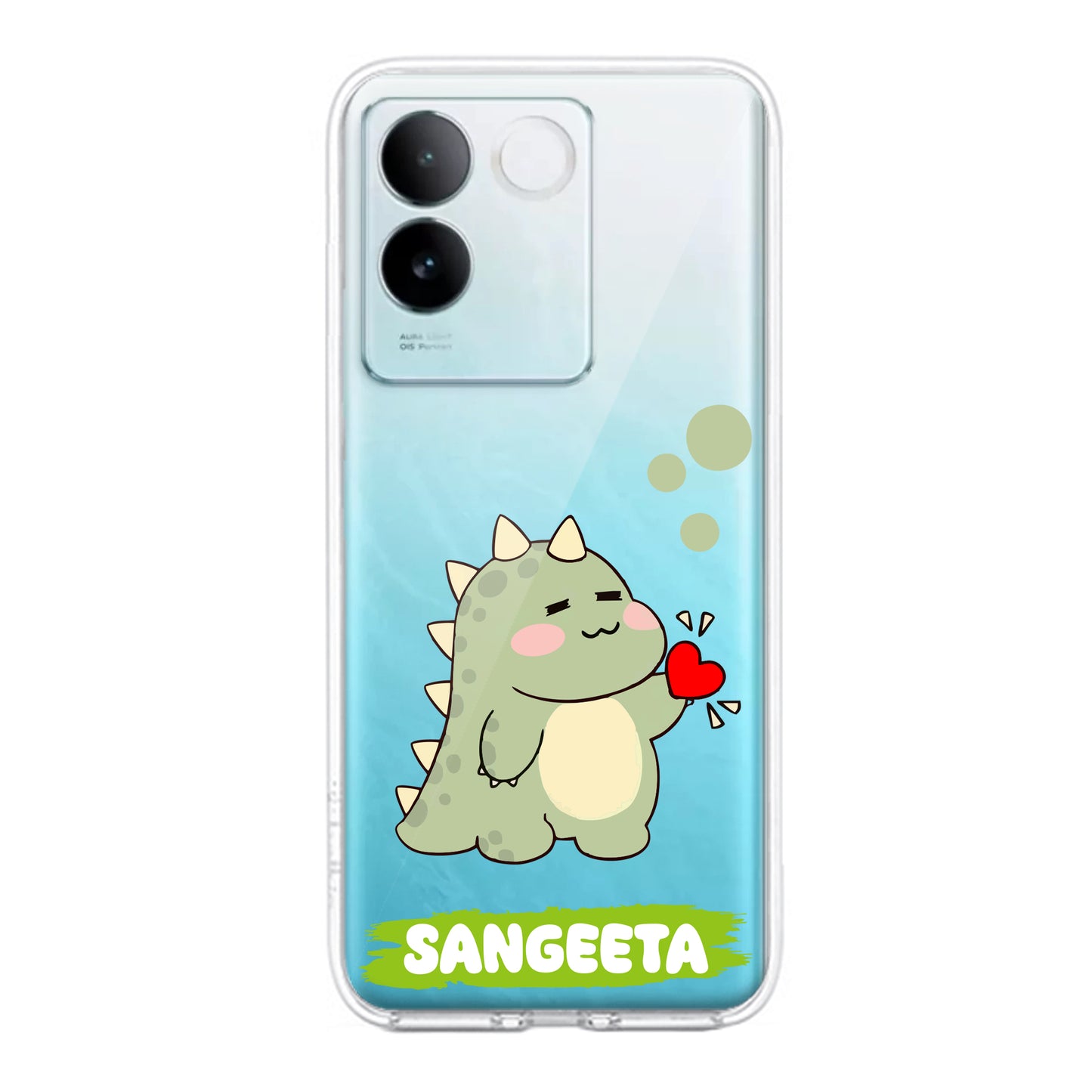 Mini Dino Customize Transparent Silicon Case For iQOO ShopOnCliQ