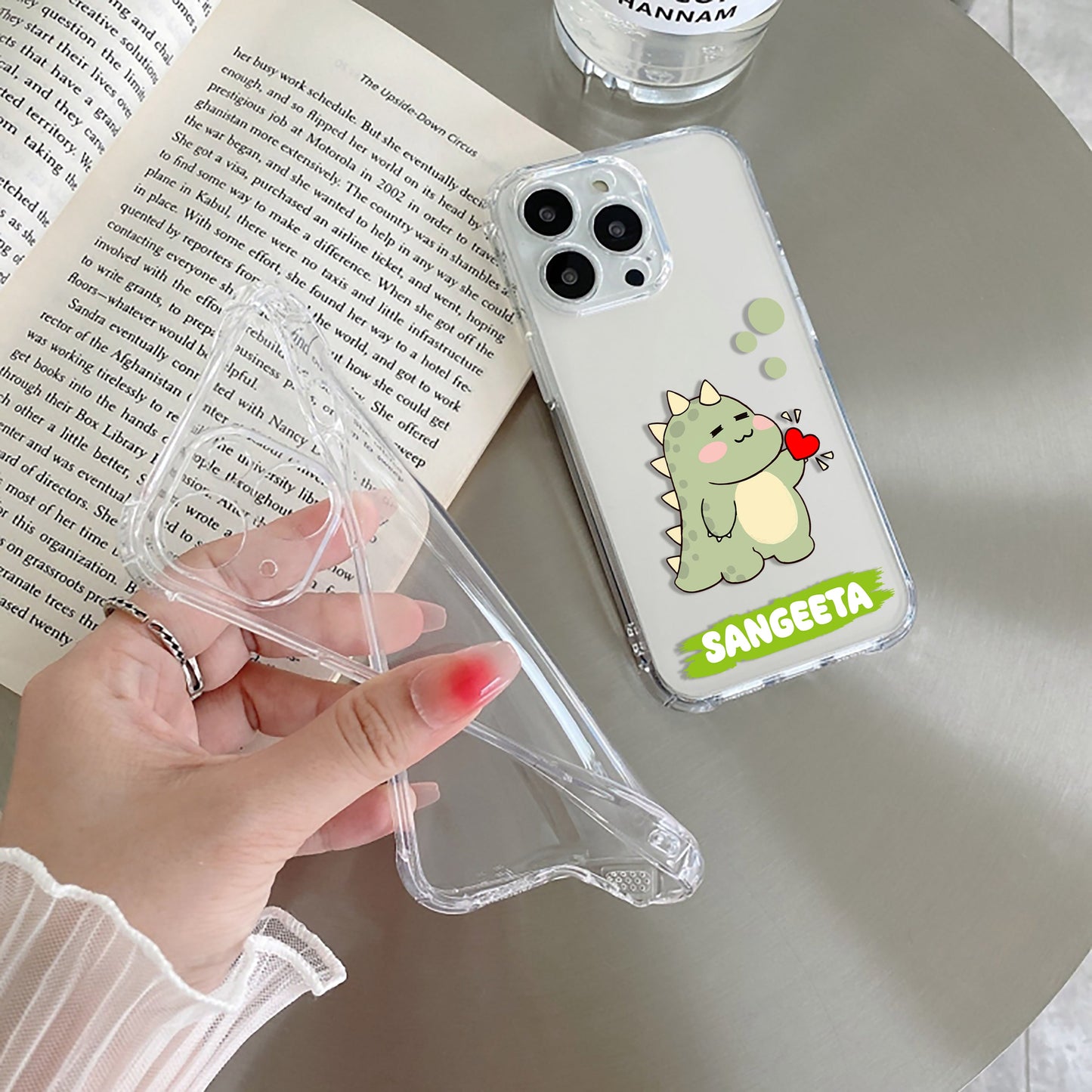 Mini Dino Customize Transparent Silicon Case For iQOO ShopOnCliQ