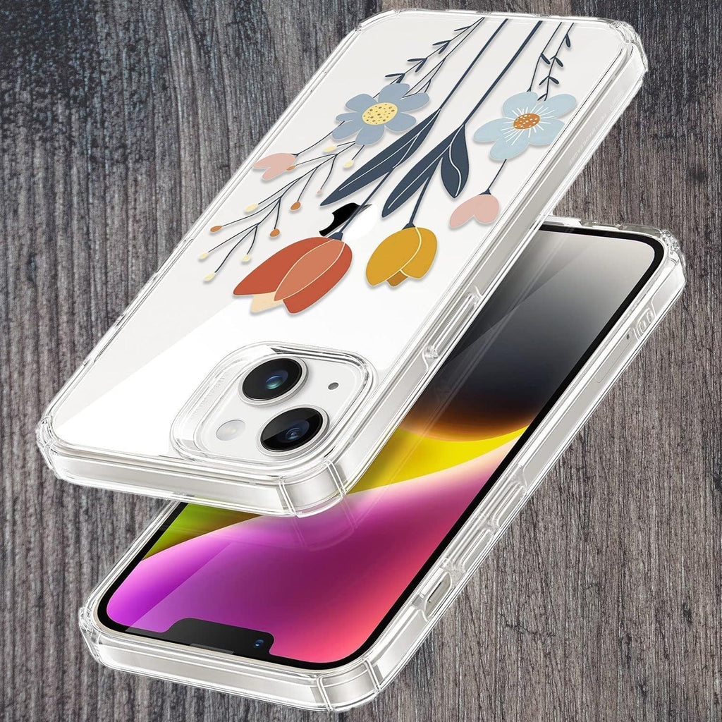 Minimal Flora Transparent Silicon Case For iQOO Z7s 5G