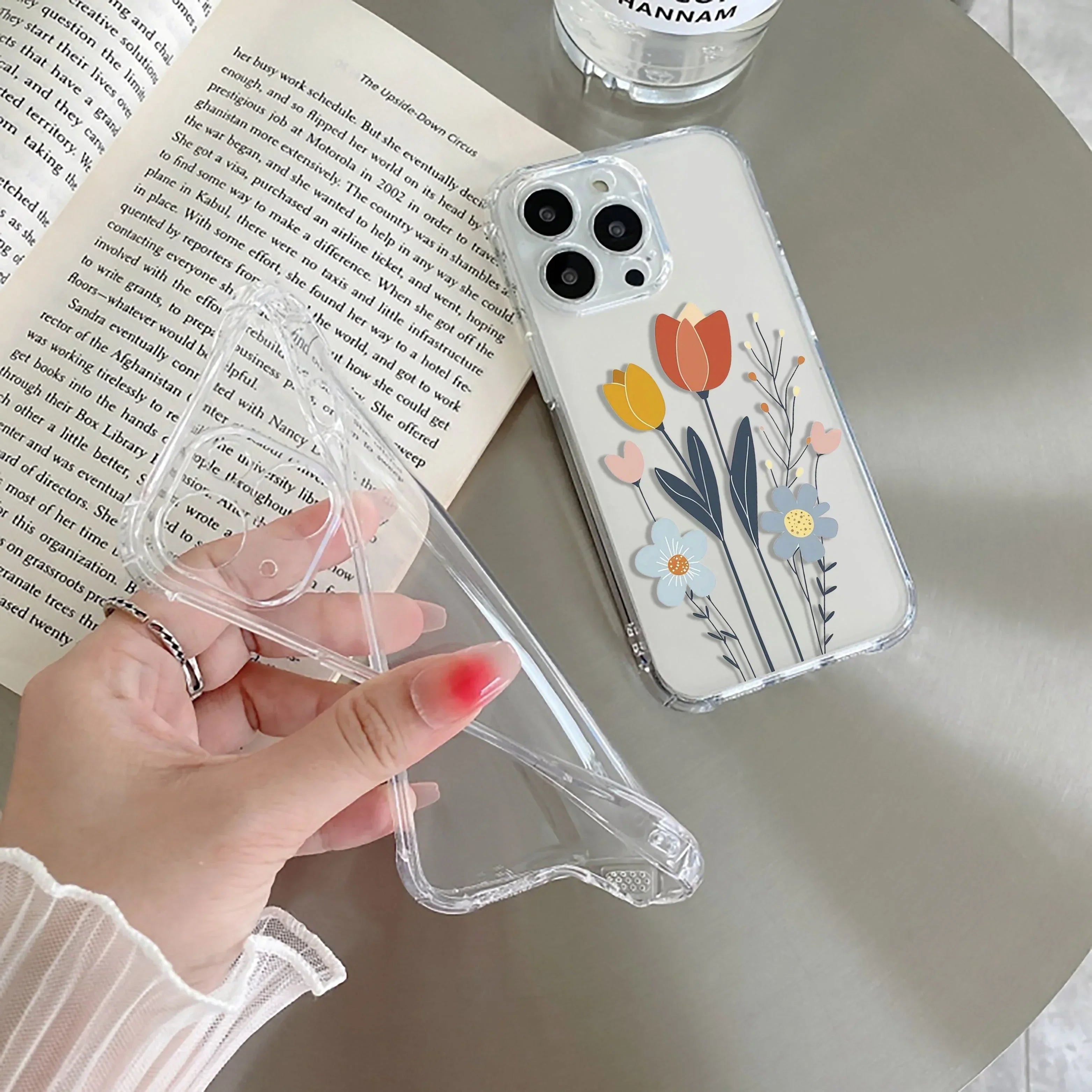 Minimal Flora Transparent Silicon Case For iQOO Neo 7 Pro 5G