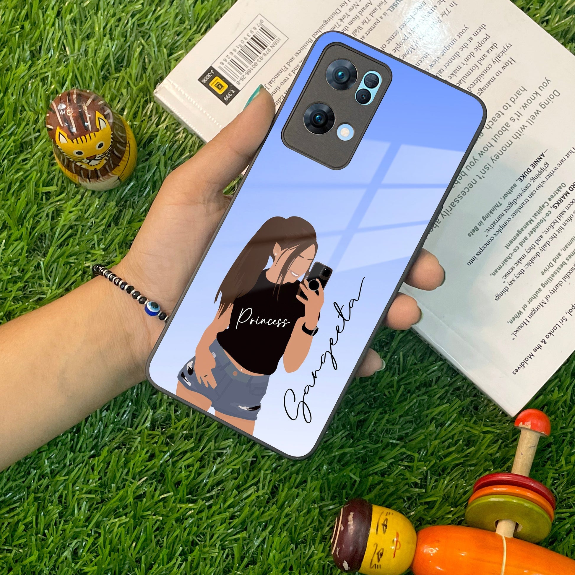 Mobile Girl Glass Case Cover For Oppo ShopOnCliQ