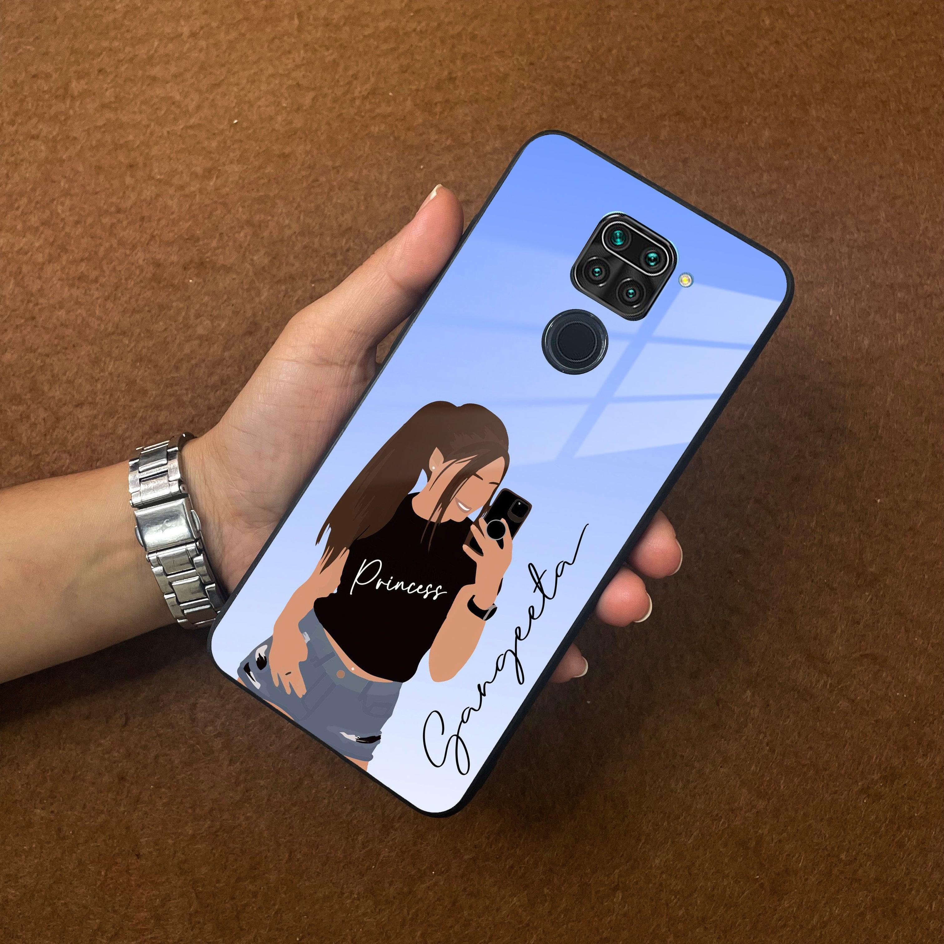 Mobile Girl Glass Case Cover For Redmi/Xiaomi - ShopOnCliQ