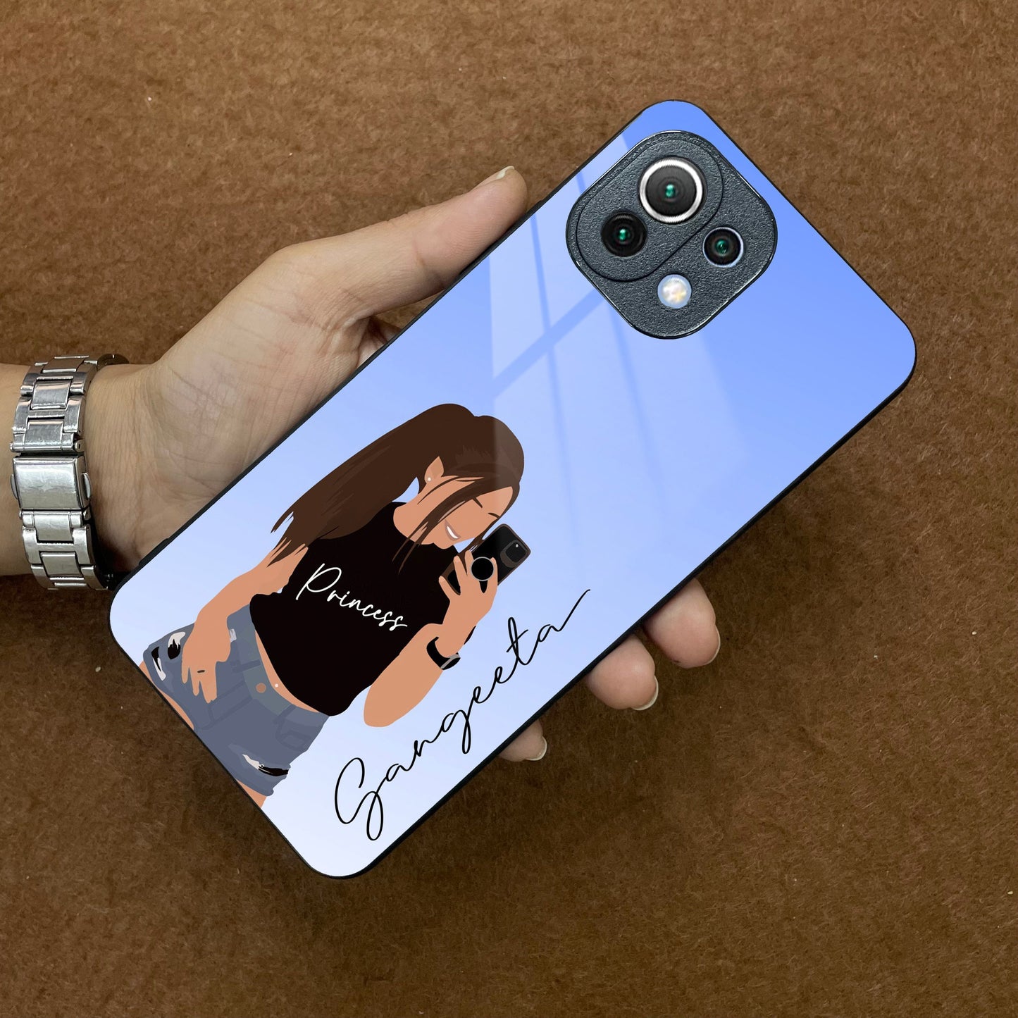 Mobile Girl Glass Case Cover For Redmi/Xiaomi ShopOnCliQ