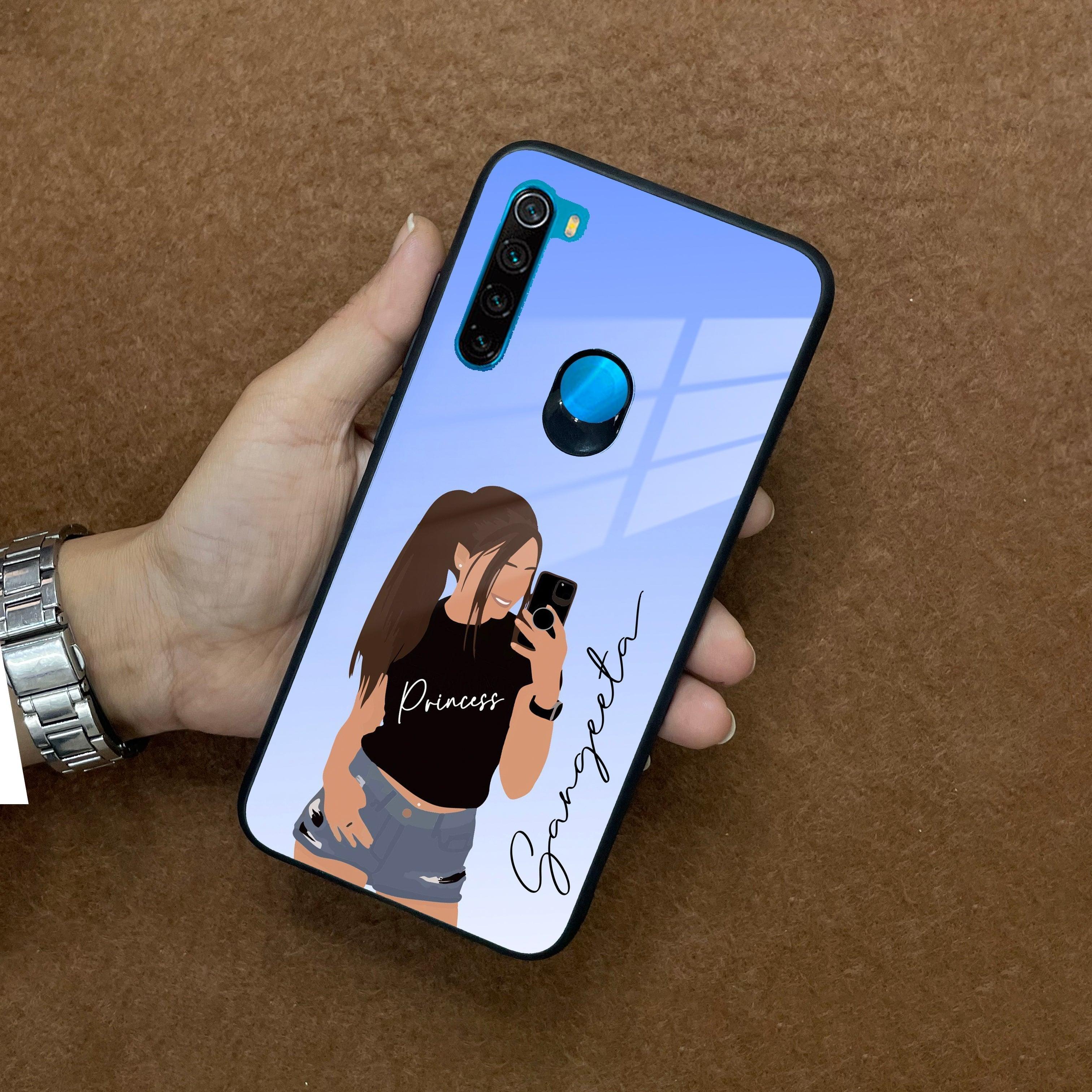 Mobile Girl Glass Case Cover For Redmi/Xiaomi - ShopOnCliQ