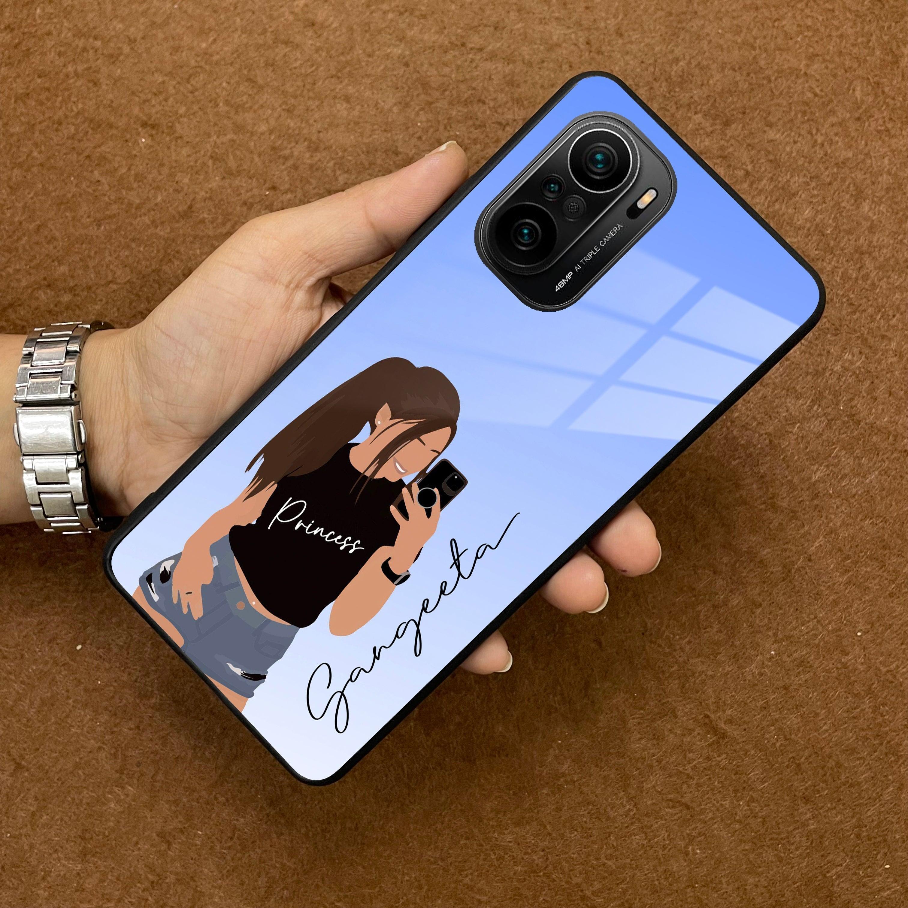 Mobile Girl Glass Case Cover For Redmi/Xiaomi - ShopOnCliQ