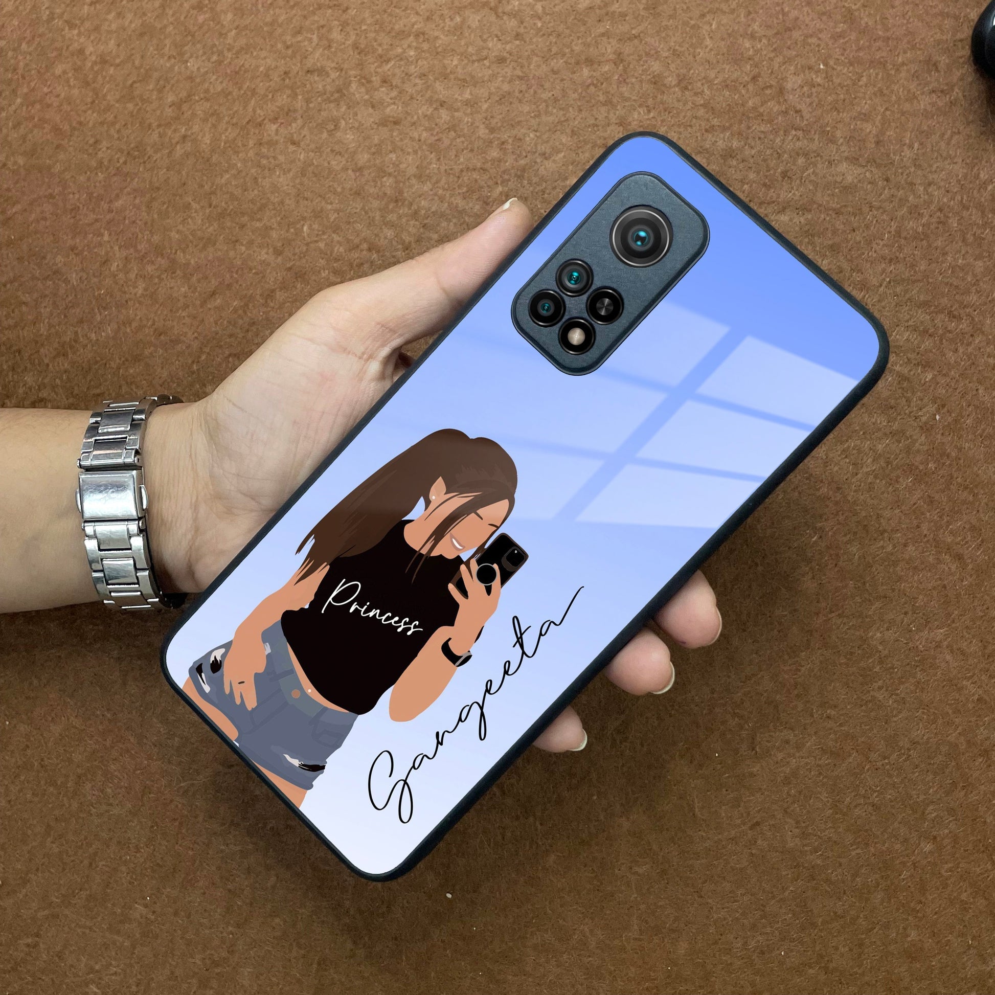 Mobile Girl Glass Case Cover For Redmi/Xiaomi ShopOnCliQ