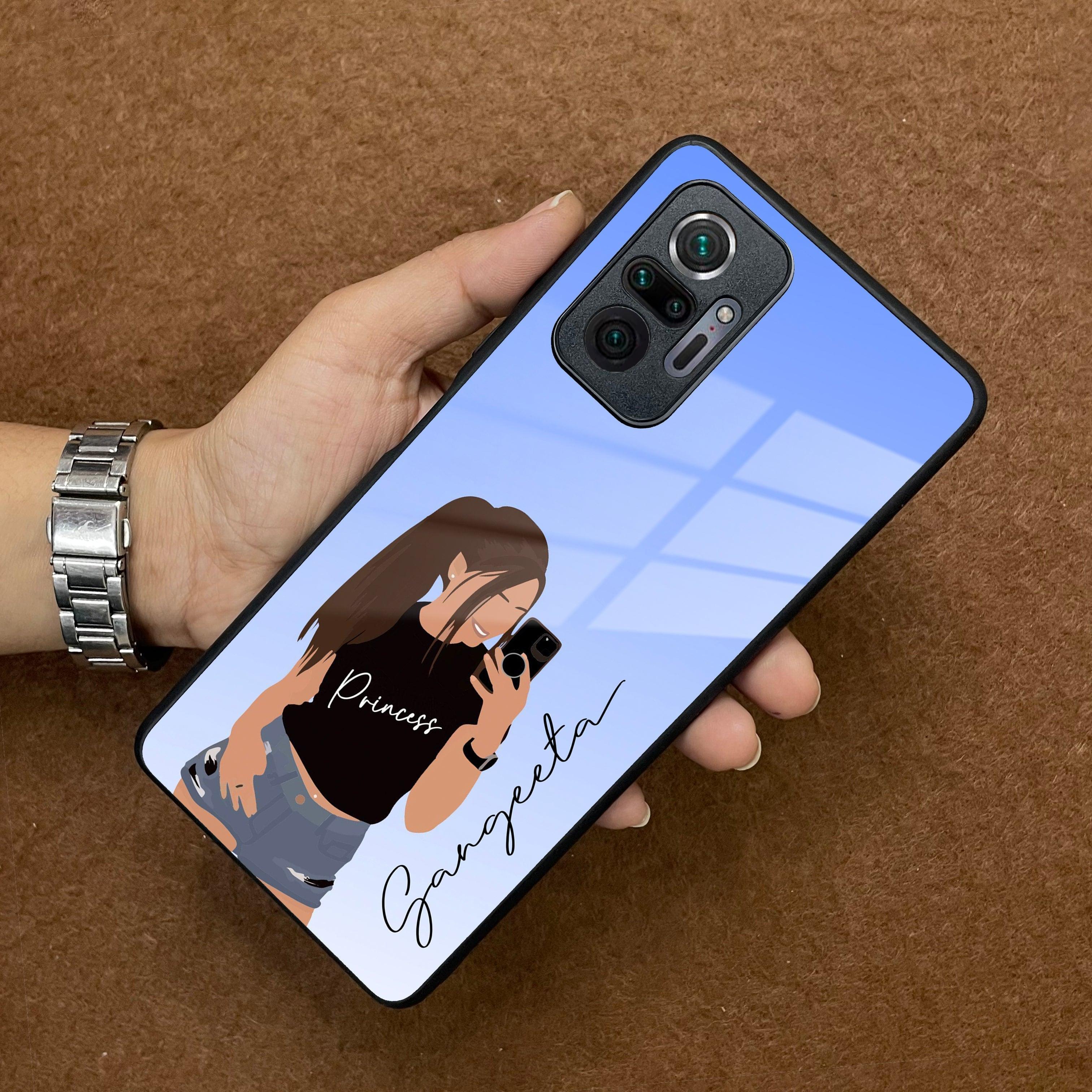 Mobile Girl Glass Case Cover For Redmi/Xiaomi - ShopOnCliQ