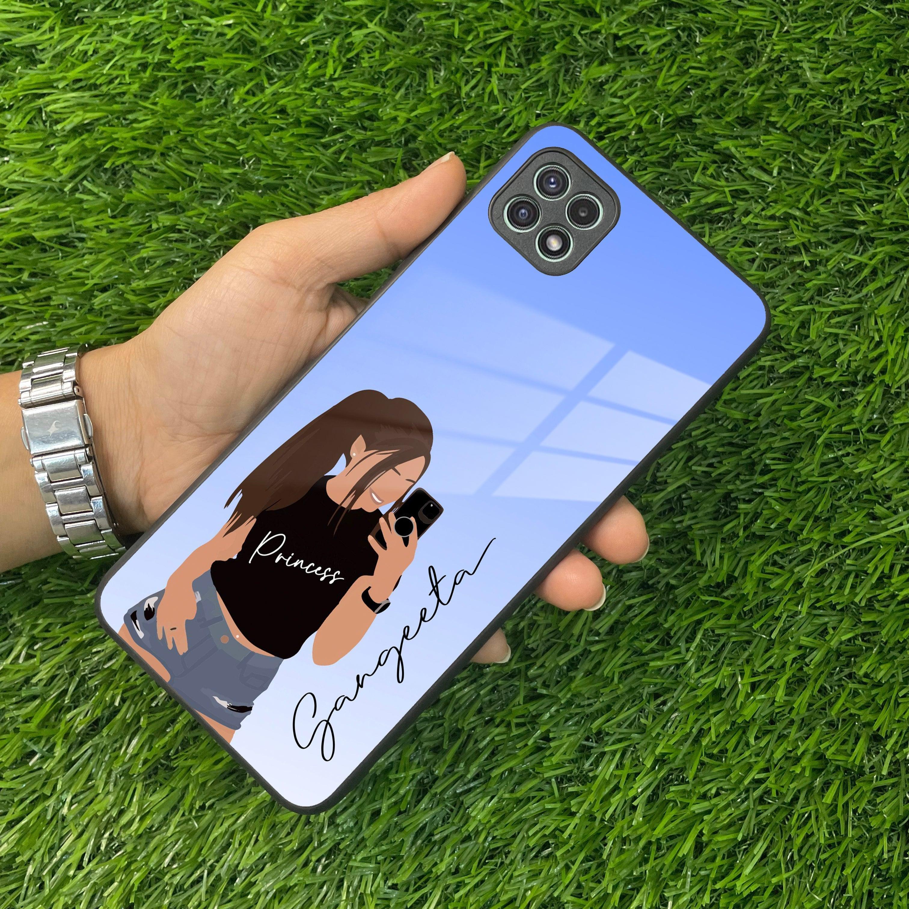Mobile Girl Glass Case Cover For Samsung - ShopOnCliQ