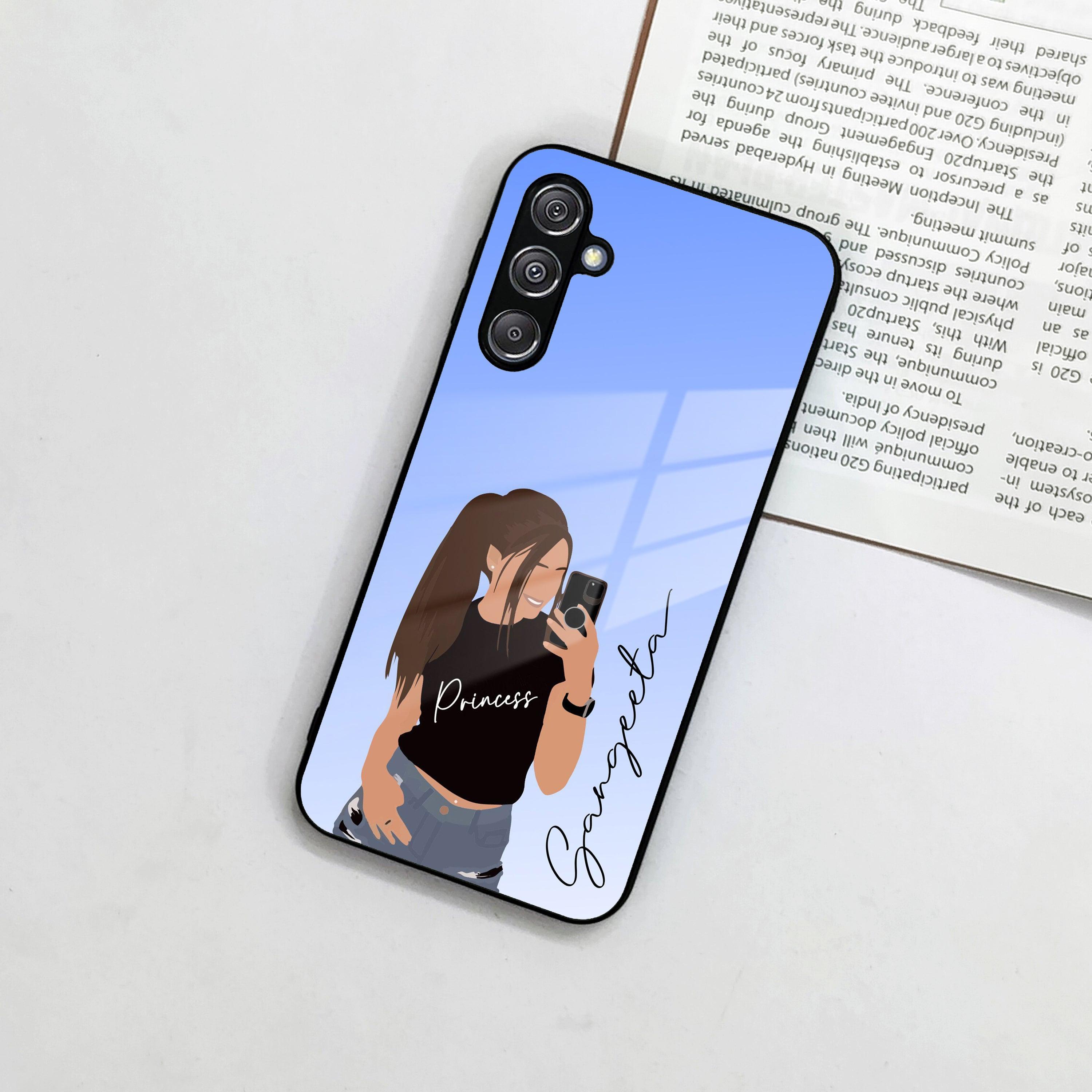 Mobile Girl Glass Case Cover For Samsung - ShopOnCliQ