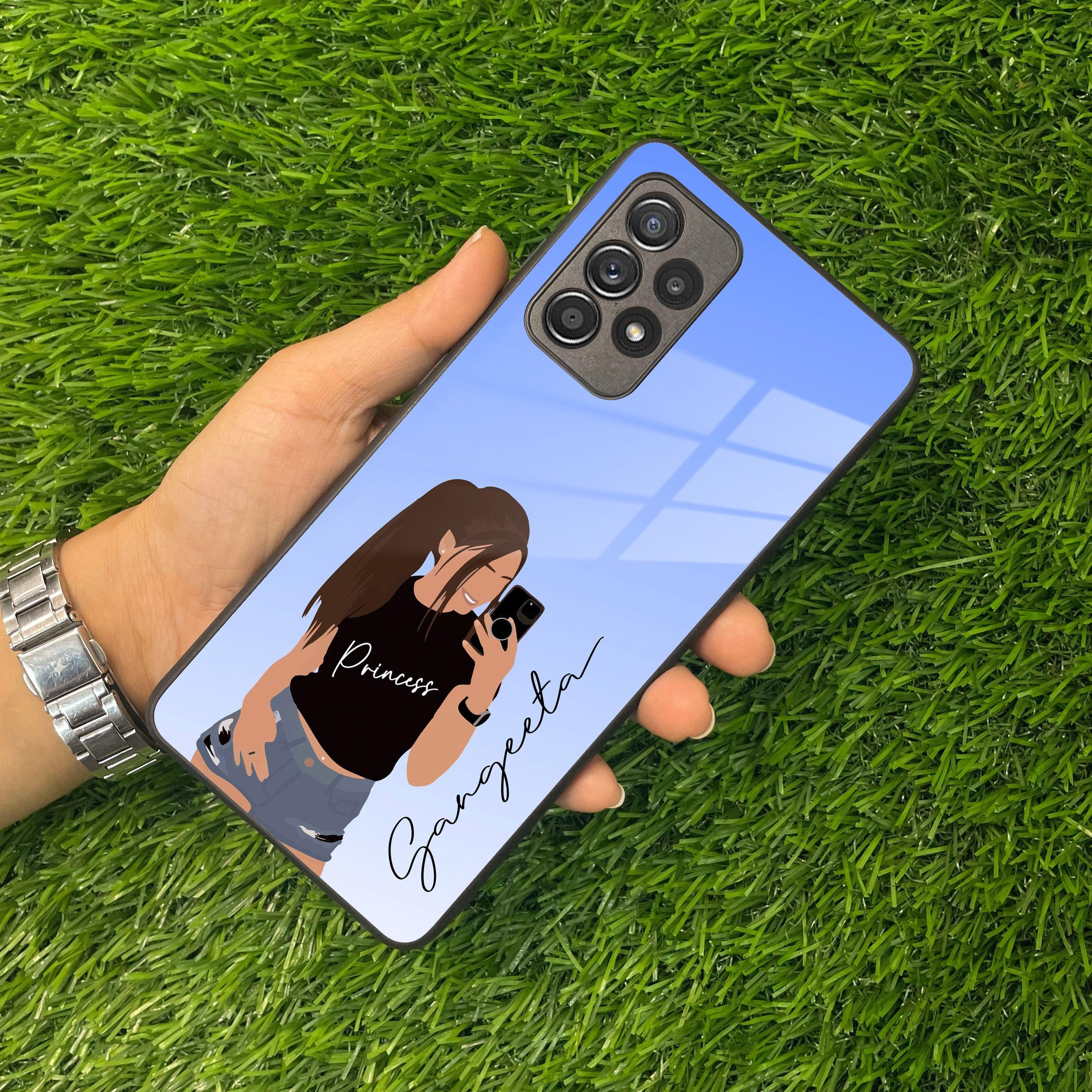 Mobile Girl Glass Case Cover For Samsung - ShopOnCliQ