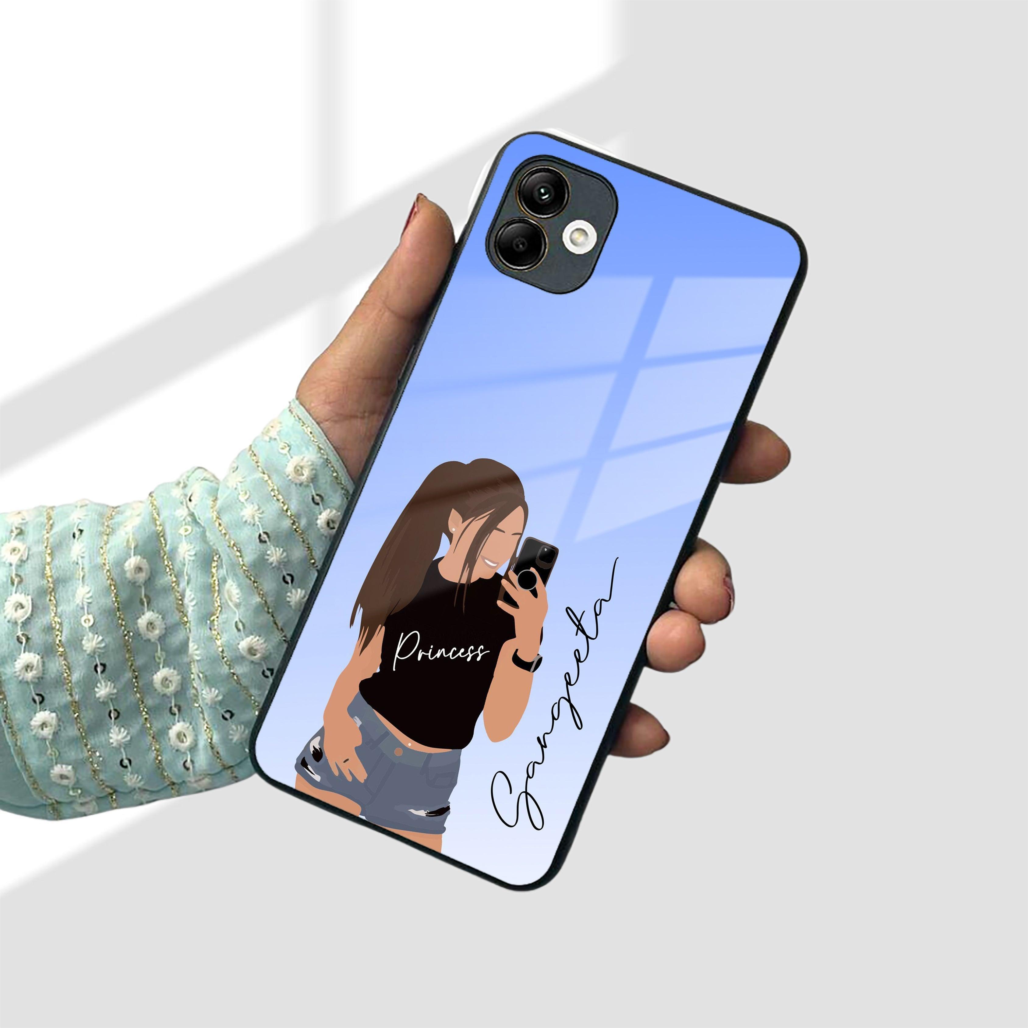 Mobile Girl Glass Case Cover For Samsung - ShopOnCliQ
