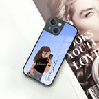 Mobile Girl Glass Case Cover For iPhone - ShopOnCliQ