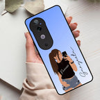 Mobile Girl Glass Case For Vivo - ShopOnCliQ