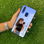 Mobile Girl Glass Case For Vivo - ShopOnCliQ