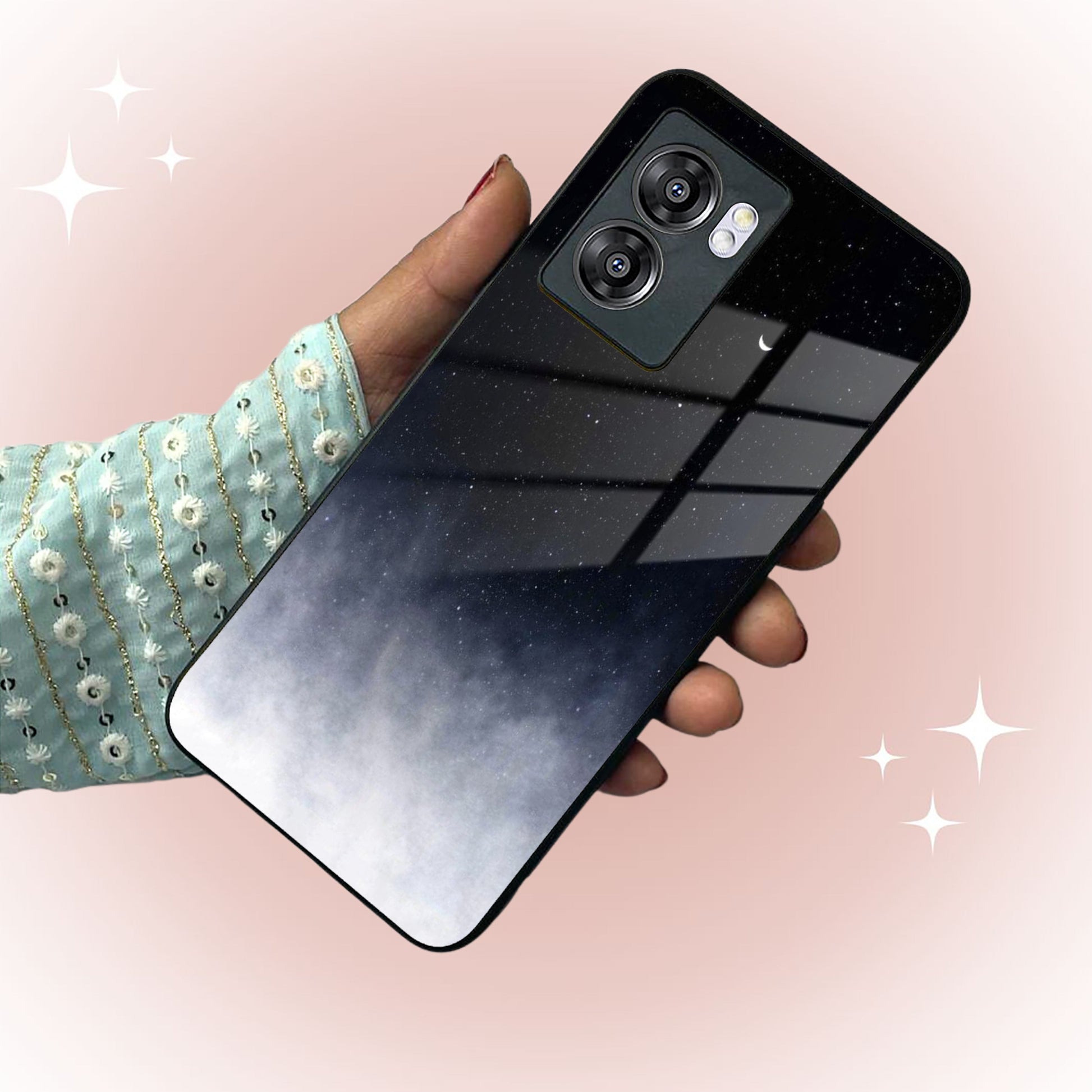 Moon Galaxy Glass Phone Case For Oppo ShopOnCliQ