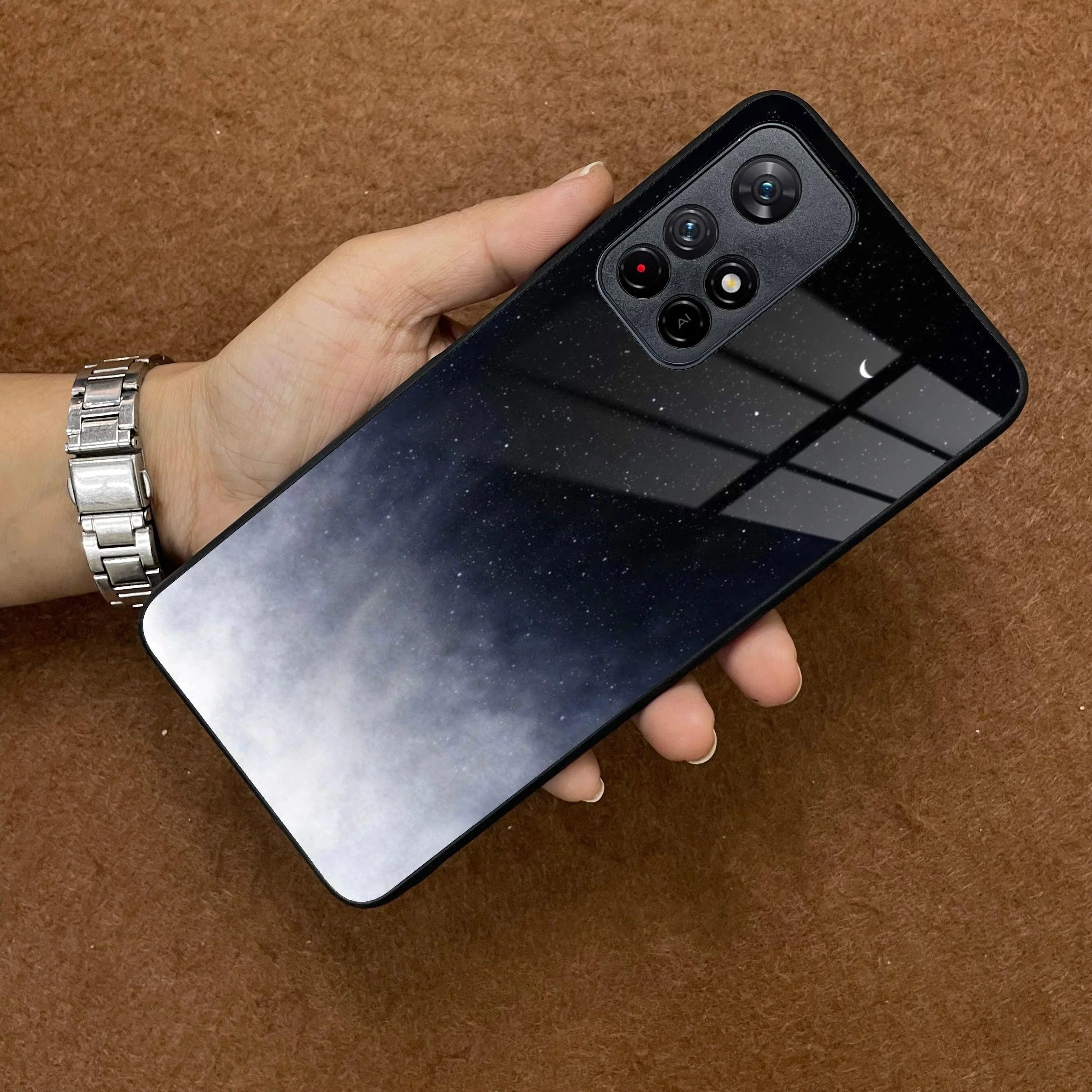 Moon Galaxy Glass Phone Case For Poco - ShopOnCliQ