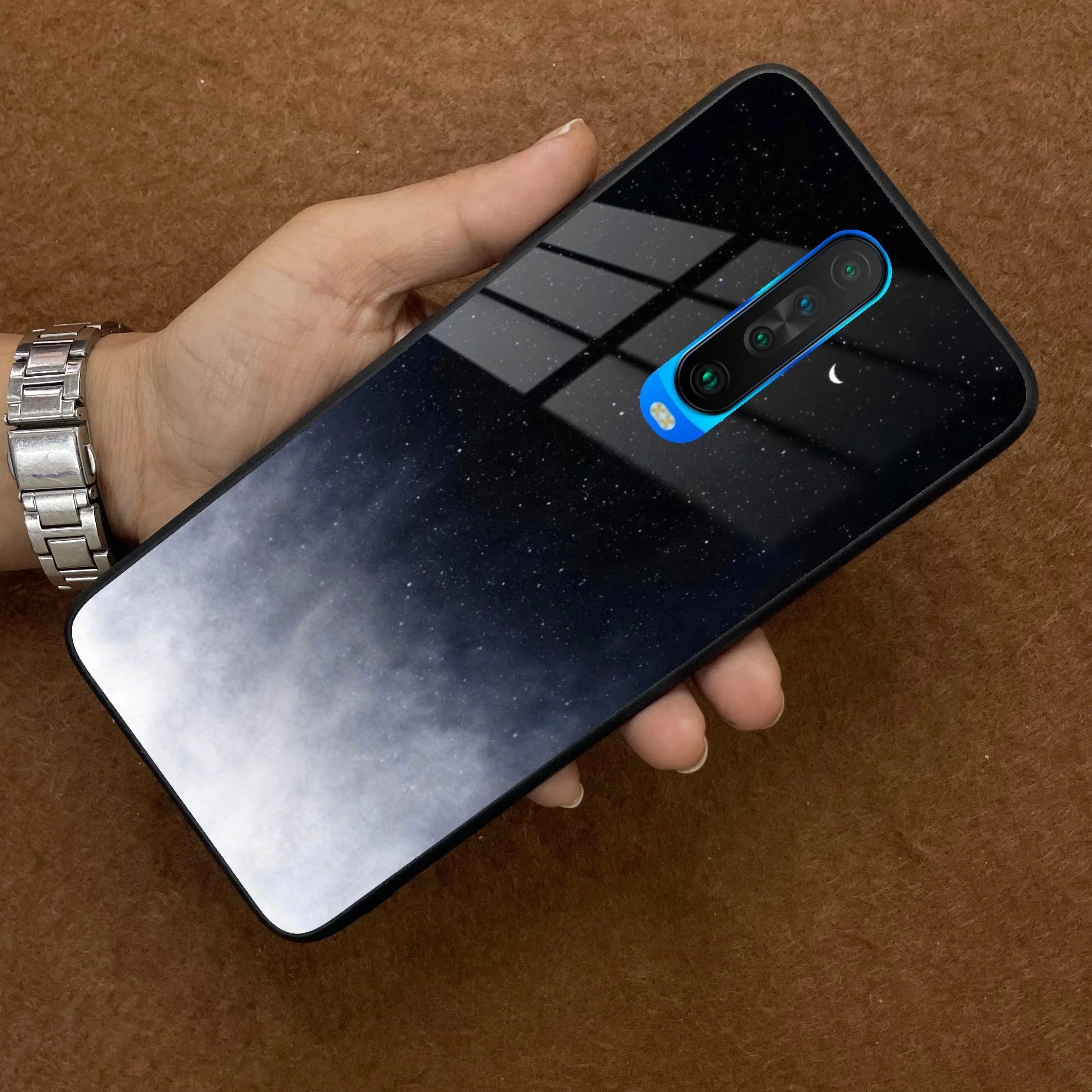 Moon Galaxy Glass Phone Case For Poco - ShopOnCliQ