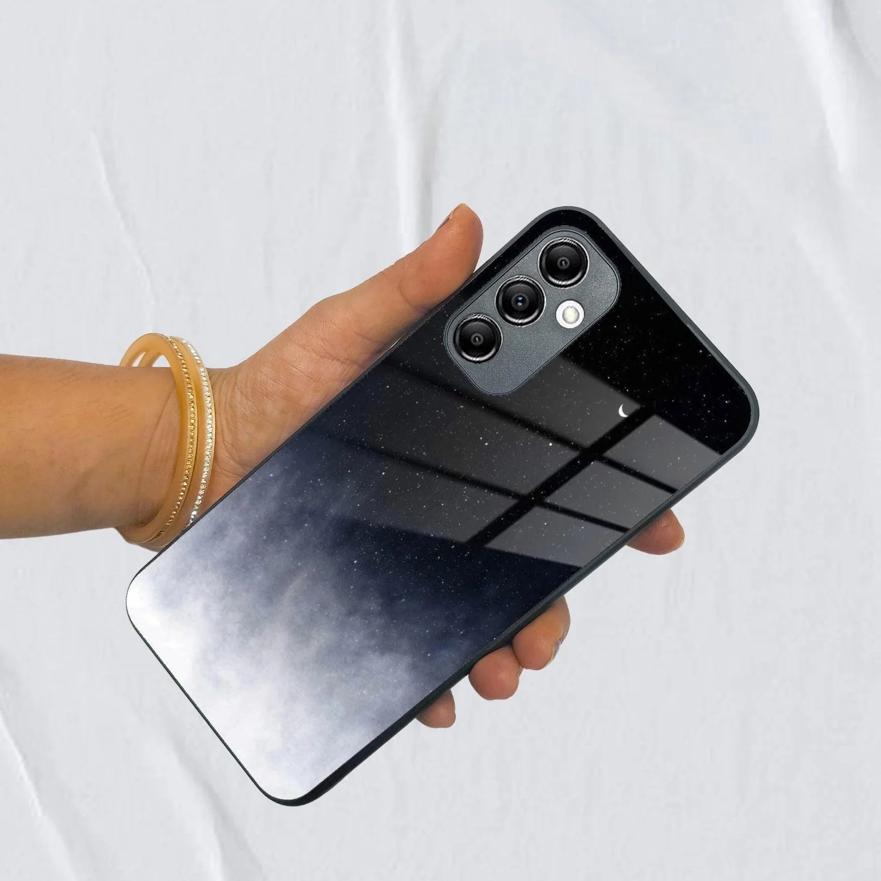 Moon Galaxy Glass Phone Case For Samsung - ShopOnCliQ