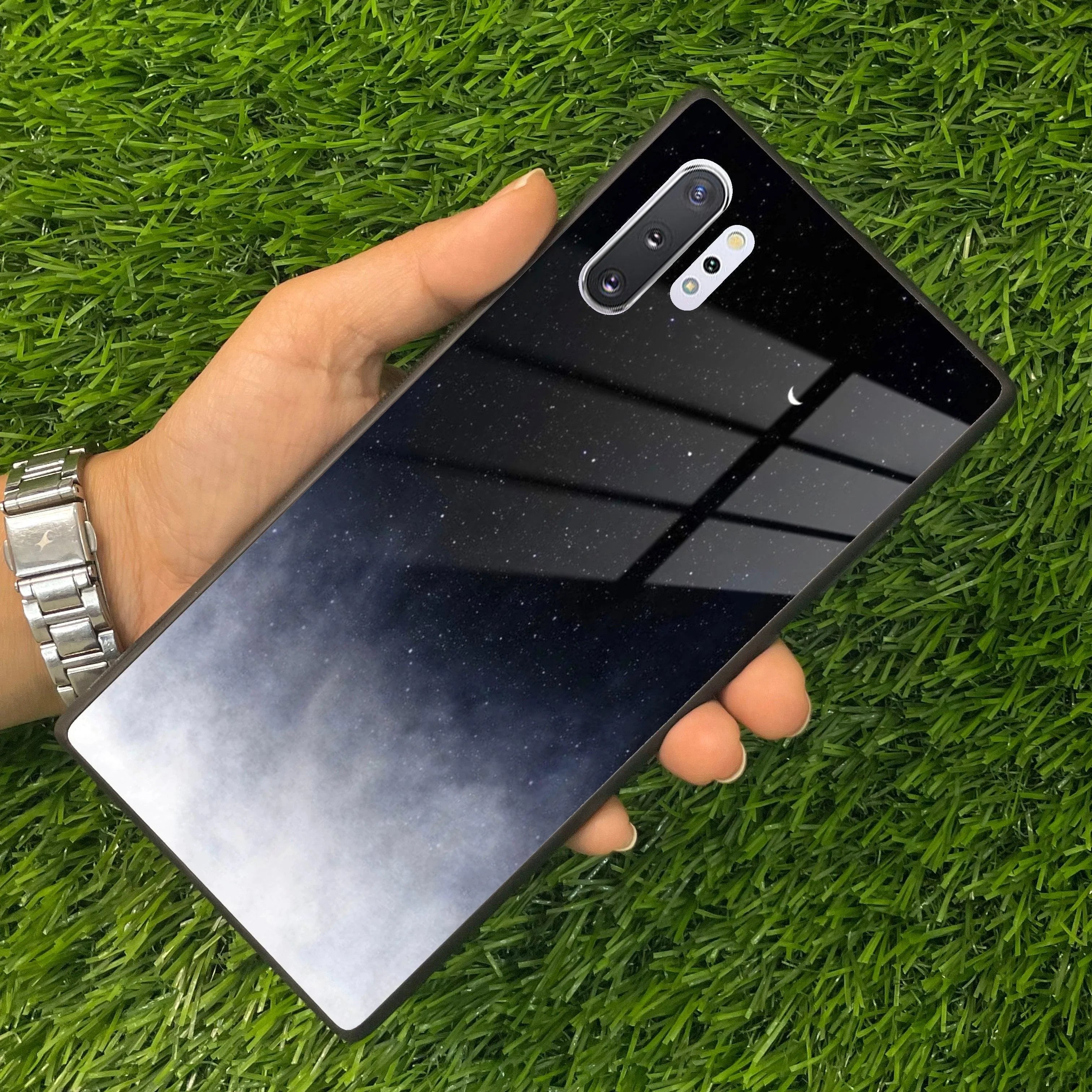 Moon Galaxy Glass Phone Case For Samsung - ShopOnCliQ