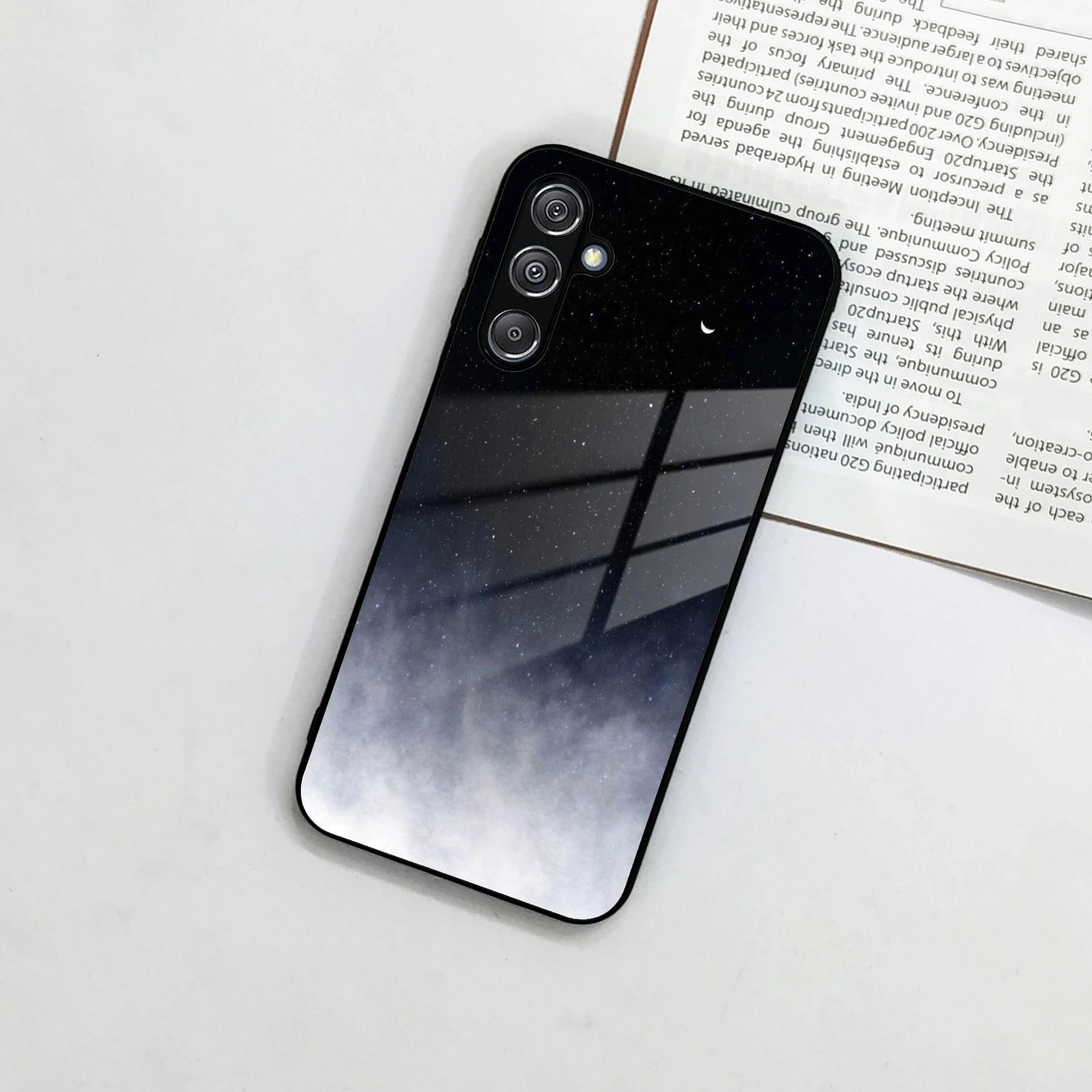 Moon Galaxy Glass Phone Case For Samsung - ShopOnCliQ