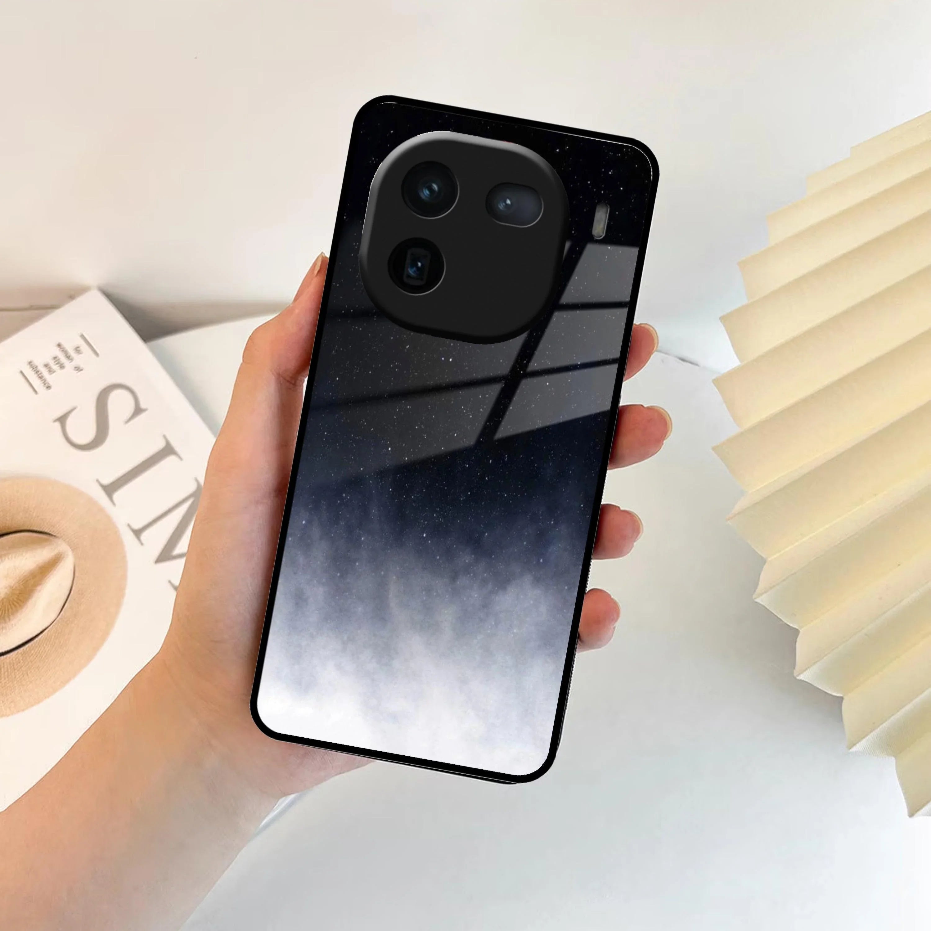 Moon Galaxy Glass Phone Case For iQOO - ShopOnCliQ