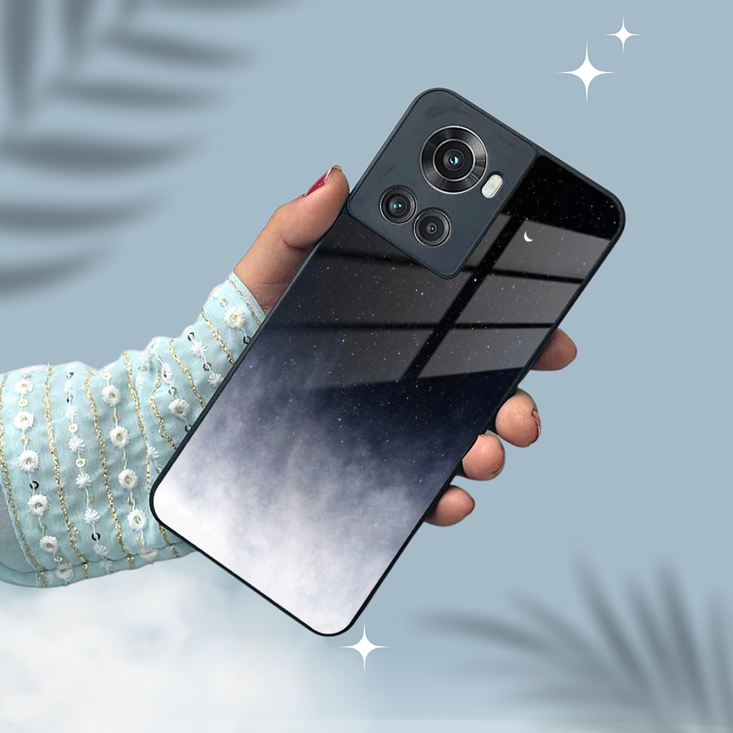 Moon Galaxy Glass Phone Case For OnePlus